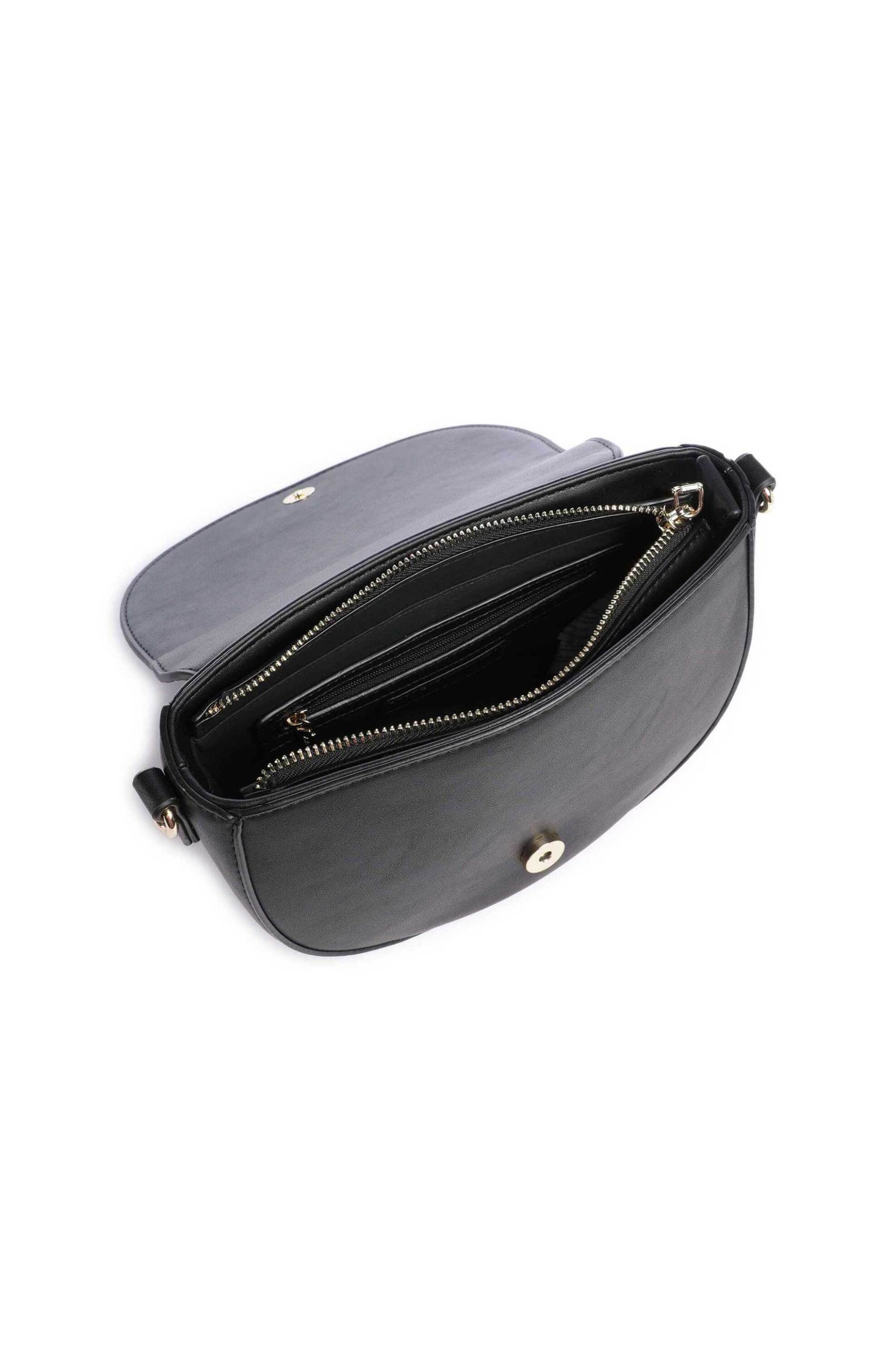 Valentino γυναικεία τσάντα crossbody με ανάγλυφο λογότυπο "Falak Re" - 45LVBS9C710/FAL Μαύρο φωτογραφία