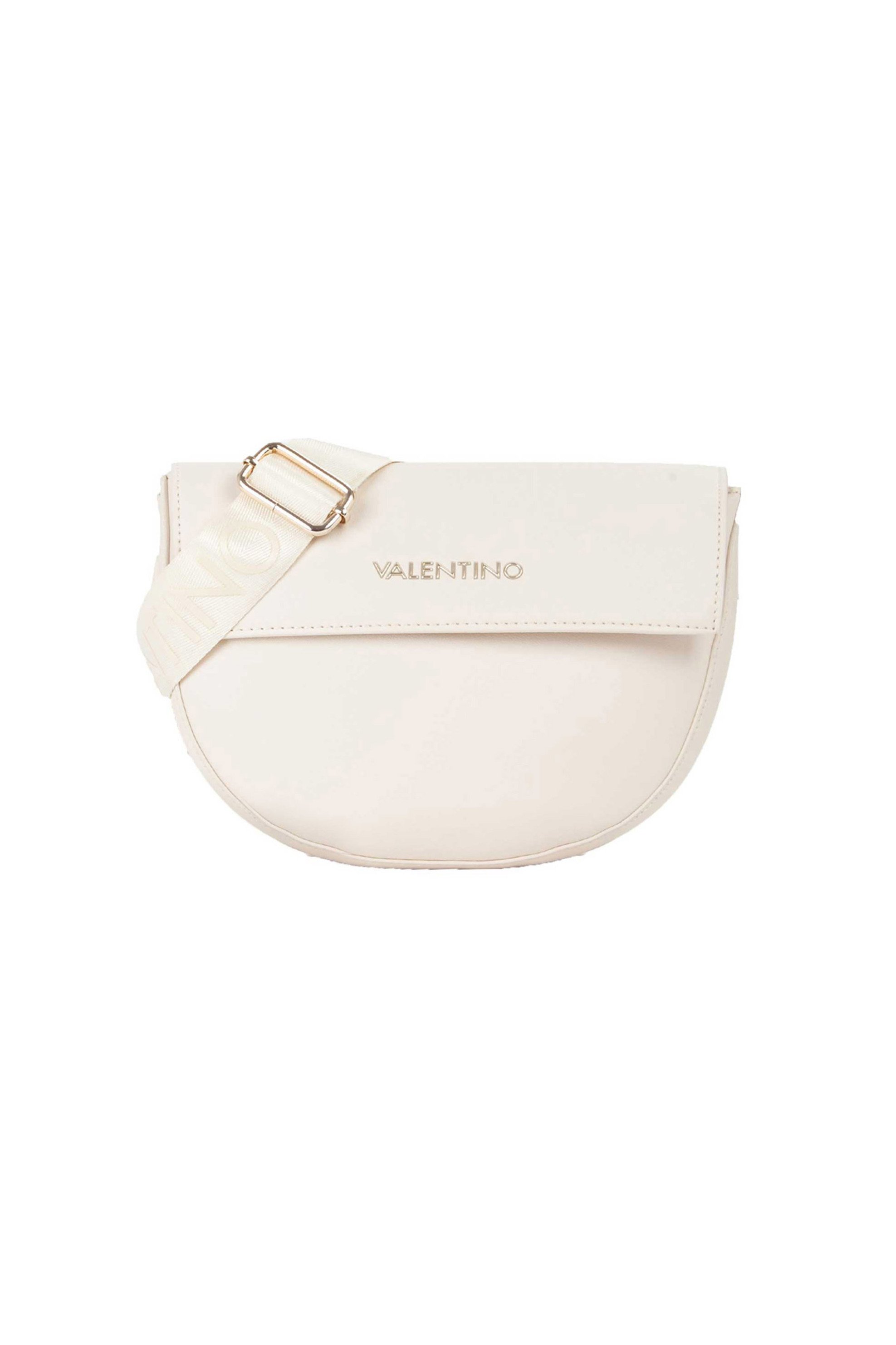 VALENTINO BY MARIO VALENTINO Valentino γυναικεία τσάντα ώμου/crossbody με μεταλλικό λογότυπο "Bigs" - 73LVBS3XJ02/BIG Εκρού