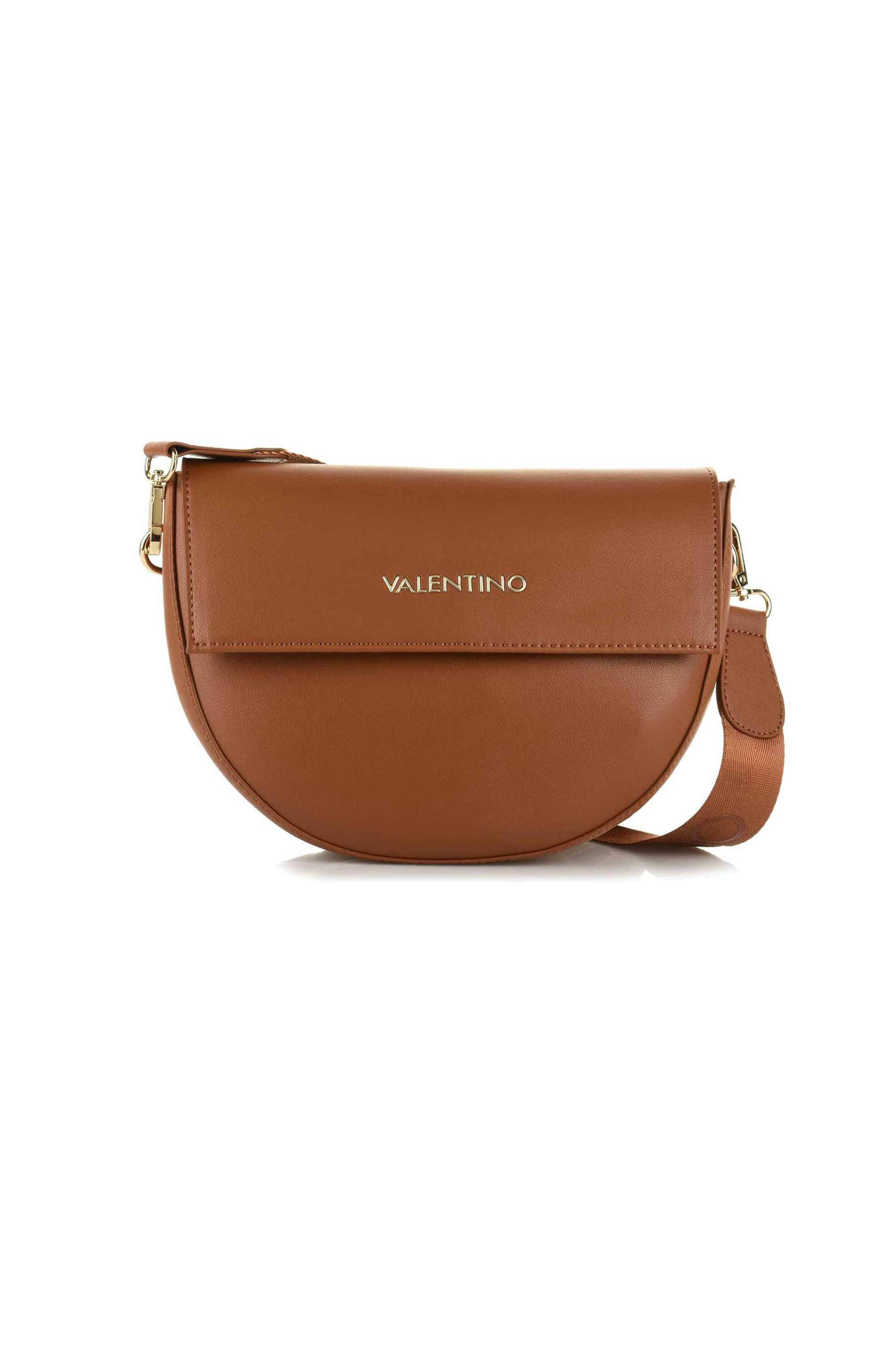 VALENTINO BY MARIO VALENTINO Valentino γυναικεία τσάντα ώμου/crossbody με μεταλλικό λογότυπο "Bigs" - 73LVBS3XJ02/BIG Καφέ