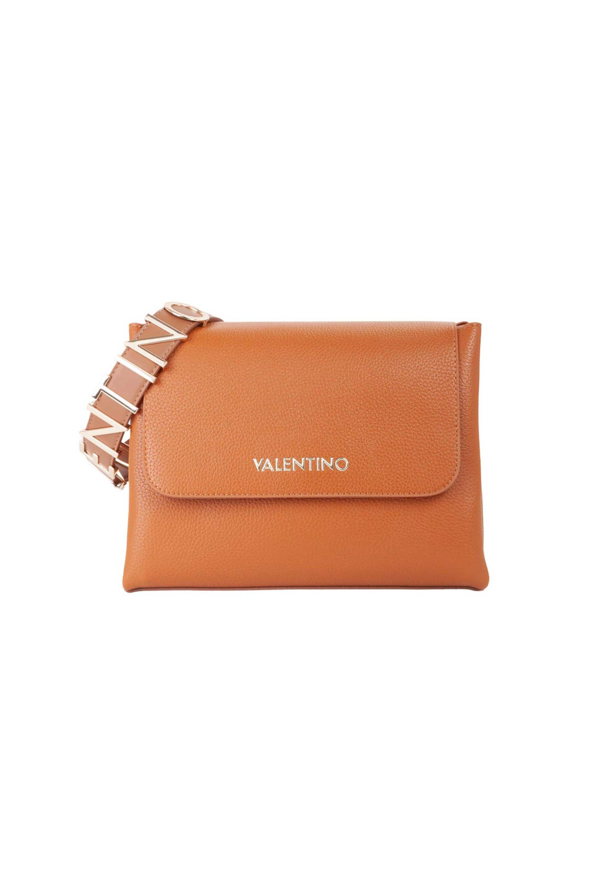 Valentino γυναικεία τσάντα ώμου/crossbody με μεταλλικό λογότυπο "Alexia" - 73LVBS5A803/ALE Καφέ