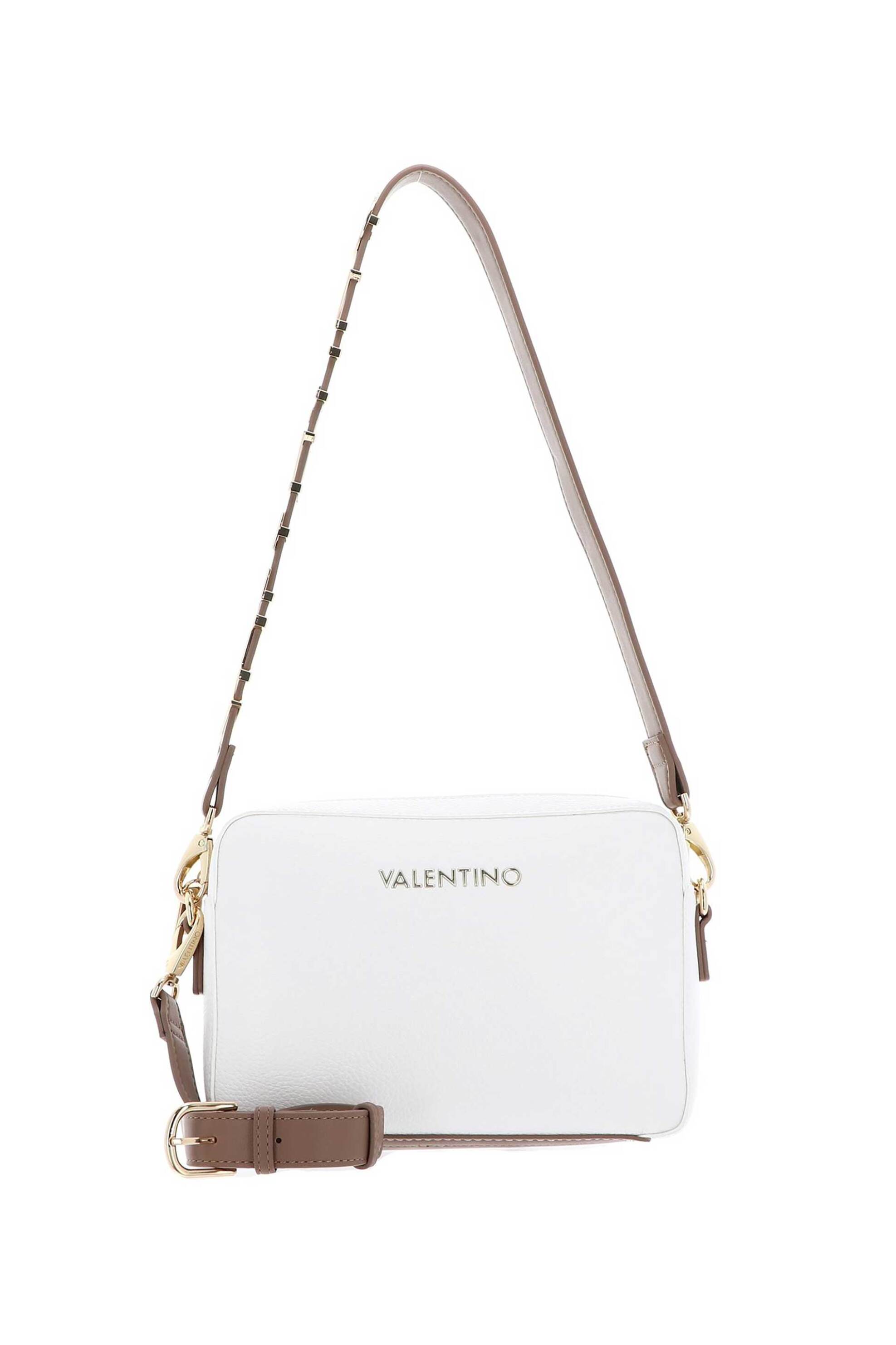 Valentino γυναικεία τσάντα ώμου/crossbody με μεταλλικό λογότυπο "Alexia Camera" - 73LVBS5A809/ALE Λευκό