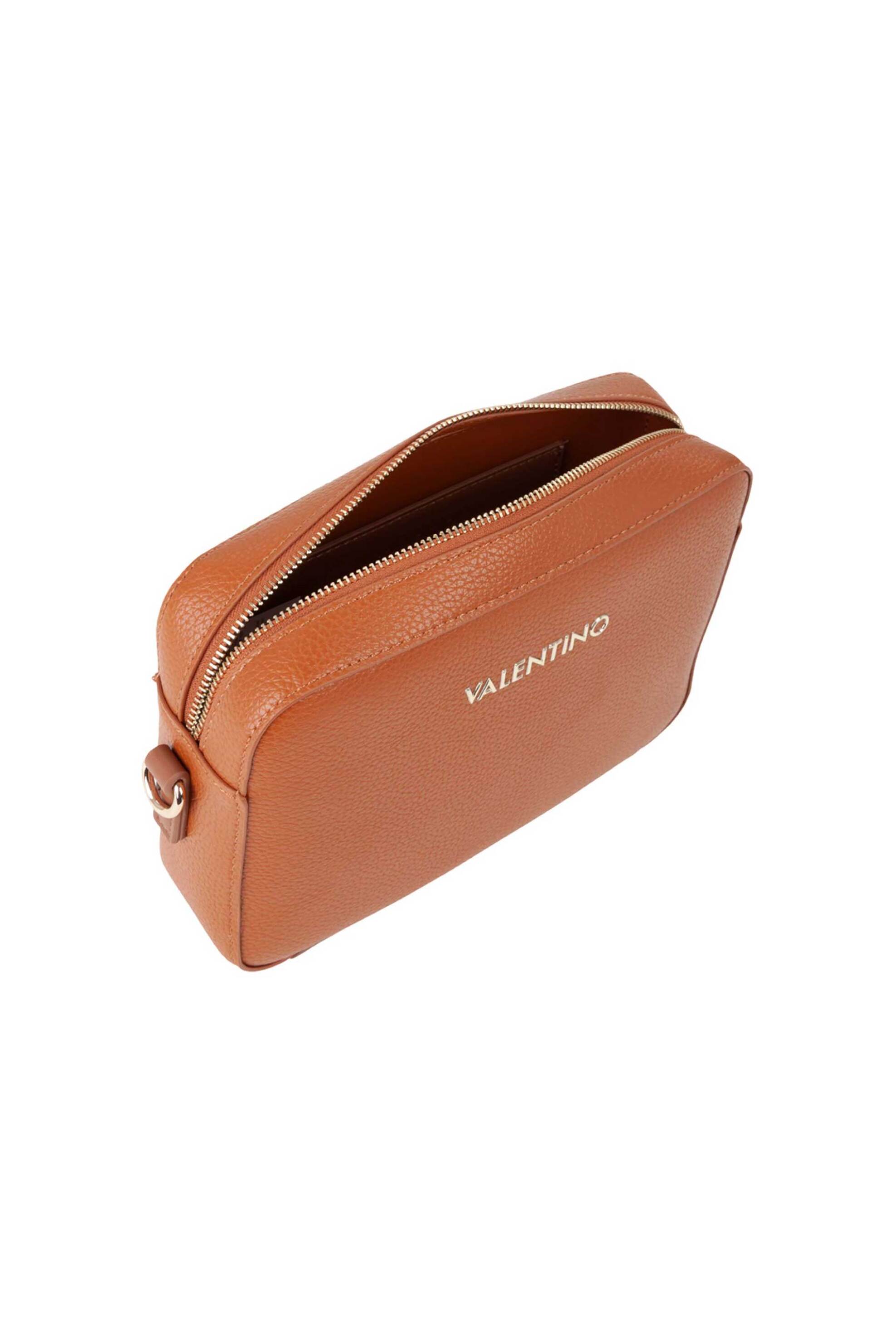 Valentino Γυναικεία Τσάντα Ώμου Crossbody με Μεταλλικό Λογότυπο Alexia Camera - 73Lvbs5A809 Ale Καφέ