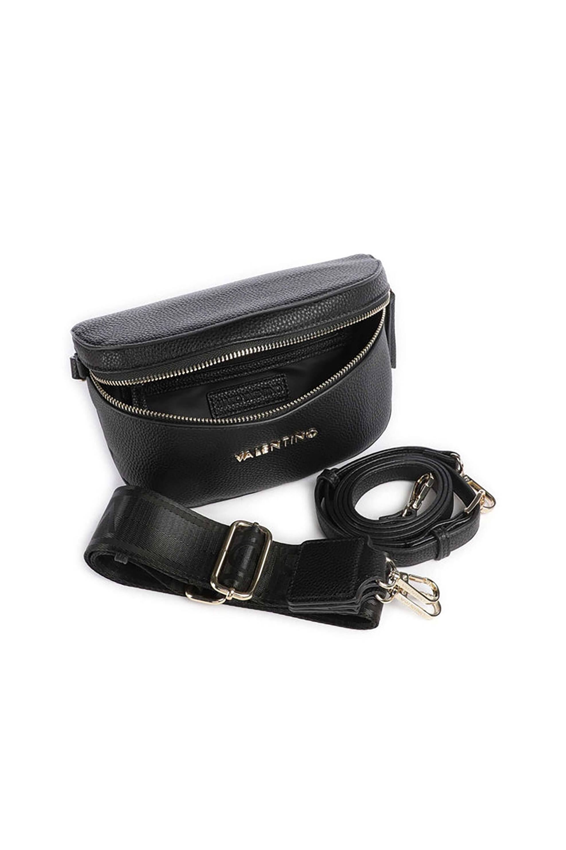 Valentino γυναικείο τσαντάκι μέσης με μεταλλικό λογότυπο "Miramar" - 73LVBS7UE54G/MI Μαύρο φωτογραφία