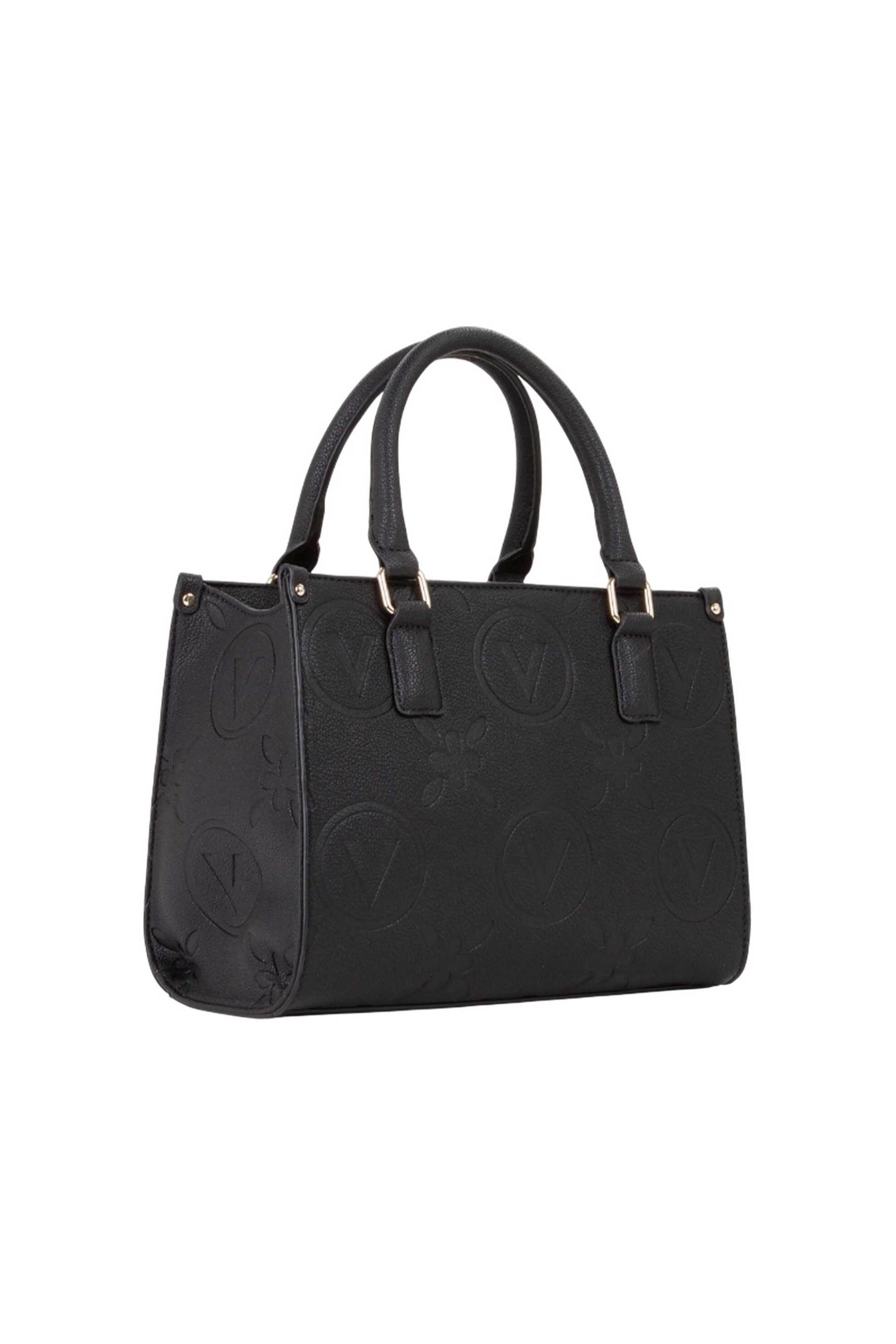 Valentino γυναικεία τσάντα χειρός με ανάγλυφο λογότυπο "Samba Re" - 73LVBS8ZG04/SAM Μαύρο φωτογραφία