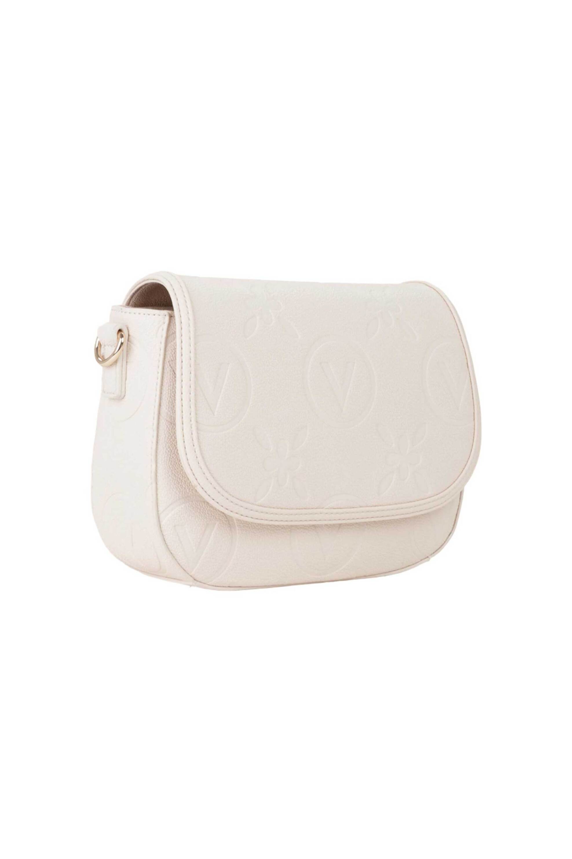 VALENTINO BY MARIO VALENTINO Valentino γυναικεία τσάντα ώμου/crossbody με ανάγλυφο λογότυπο "Samba Re" - 73LVBS8ZG10/SAM Εκρού - 2