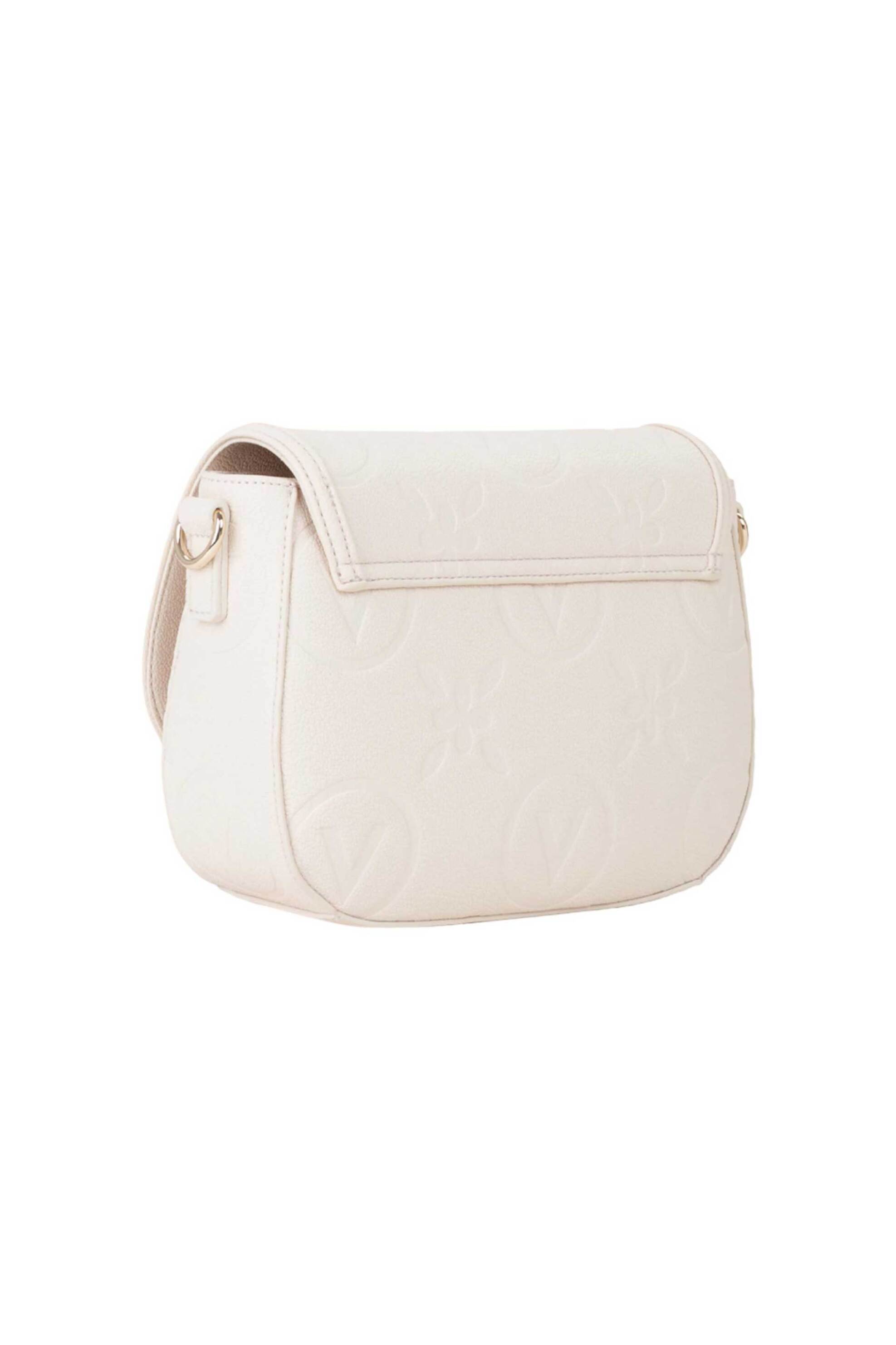 VALENTINO BY MARIO VALENTINO Valentino γυναικεία τσάντα ώμου/crossbody με ανάγλυφο λογότυπο "Samba Re" - 73LVBS8ZG10/SAM Εκρού - 3