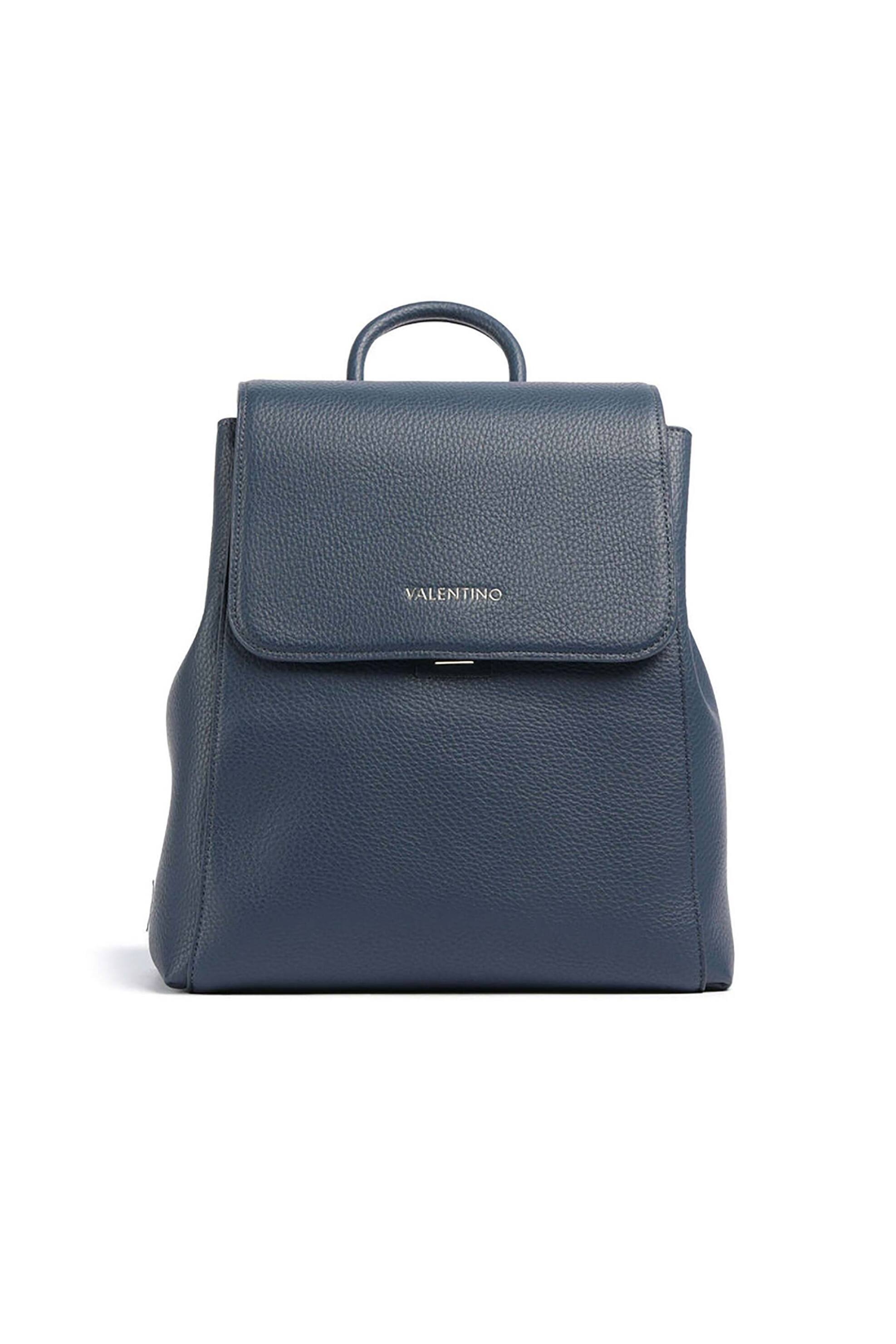 Valentino γυναικείο backpack με μεταλλικό λογότυπο "Cora" - 73LVBS9EG20/FAL Μπλε Σκούρο