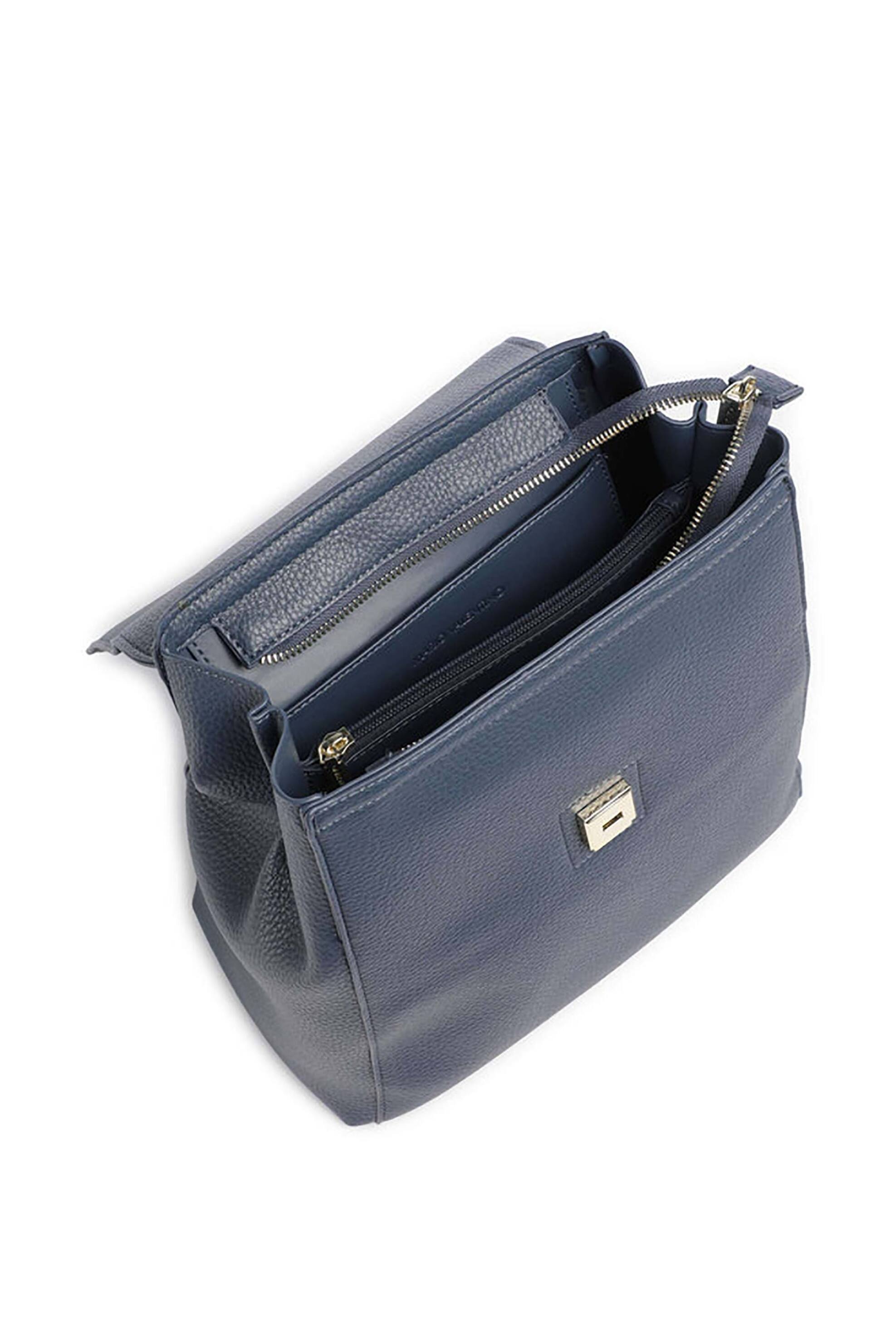 Valentino Γυναικείο Backpack με Μεταλλικό Λογότυπο Cora - 73Lvbs9Eg20 Fal Μπλε Σκούρο