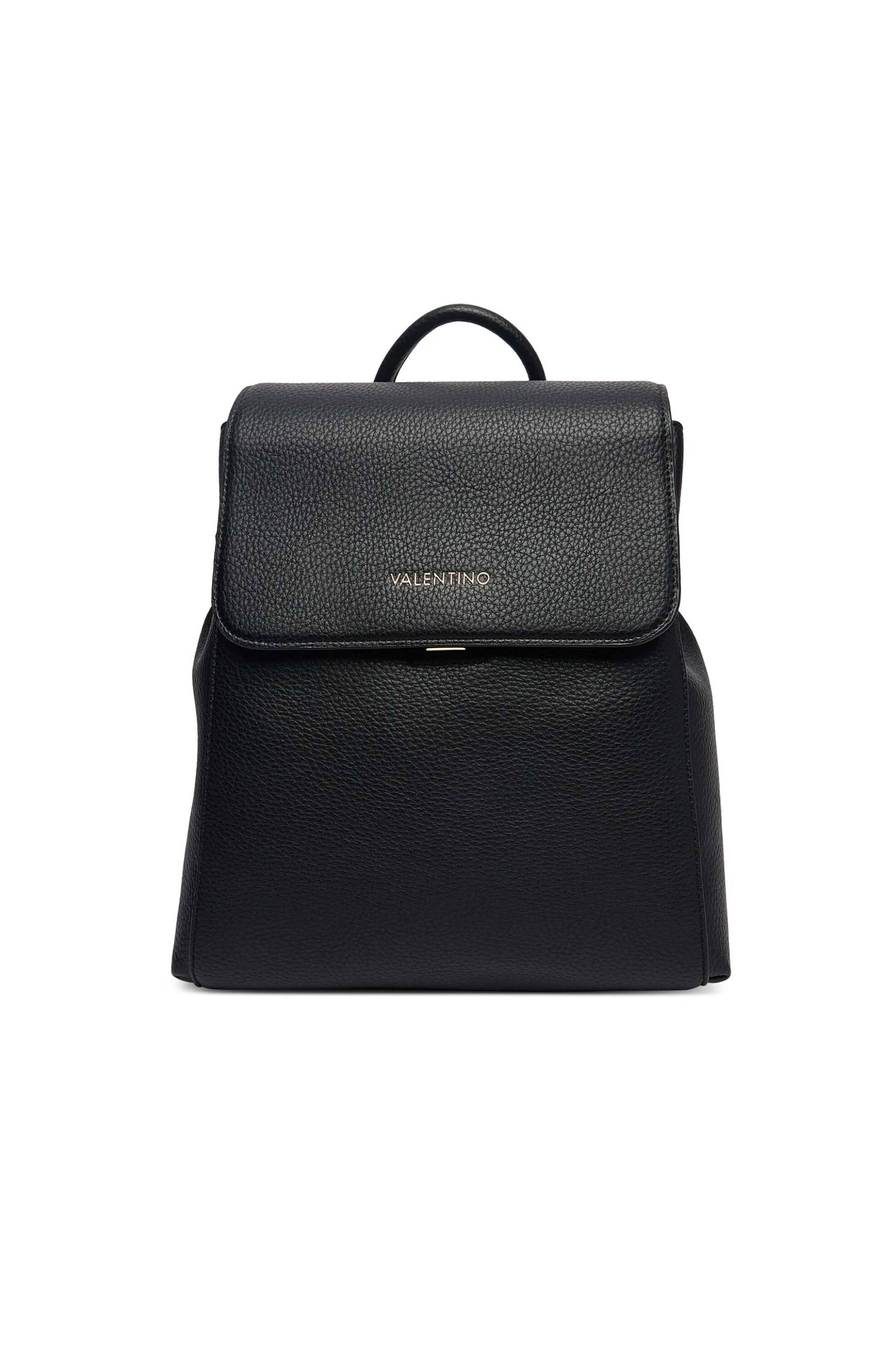 Valentino γυναικείο backpack με μεταλλικό λογότυπο "Cora" - 73LVBS9EG20/FAL Μαύρο