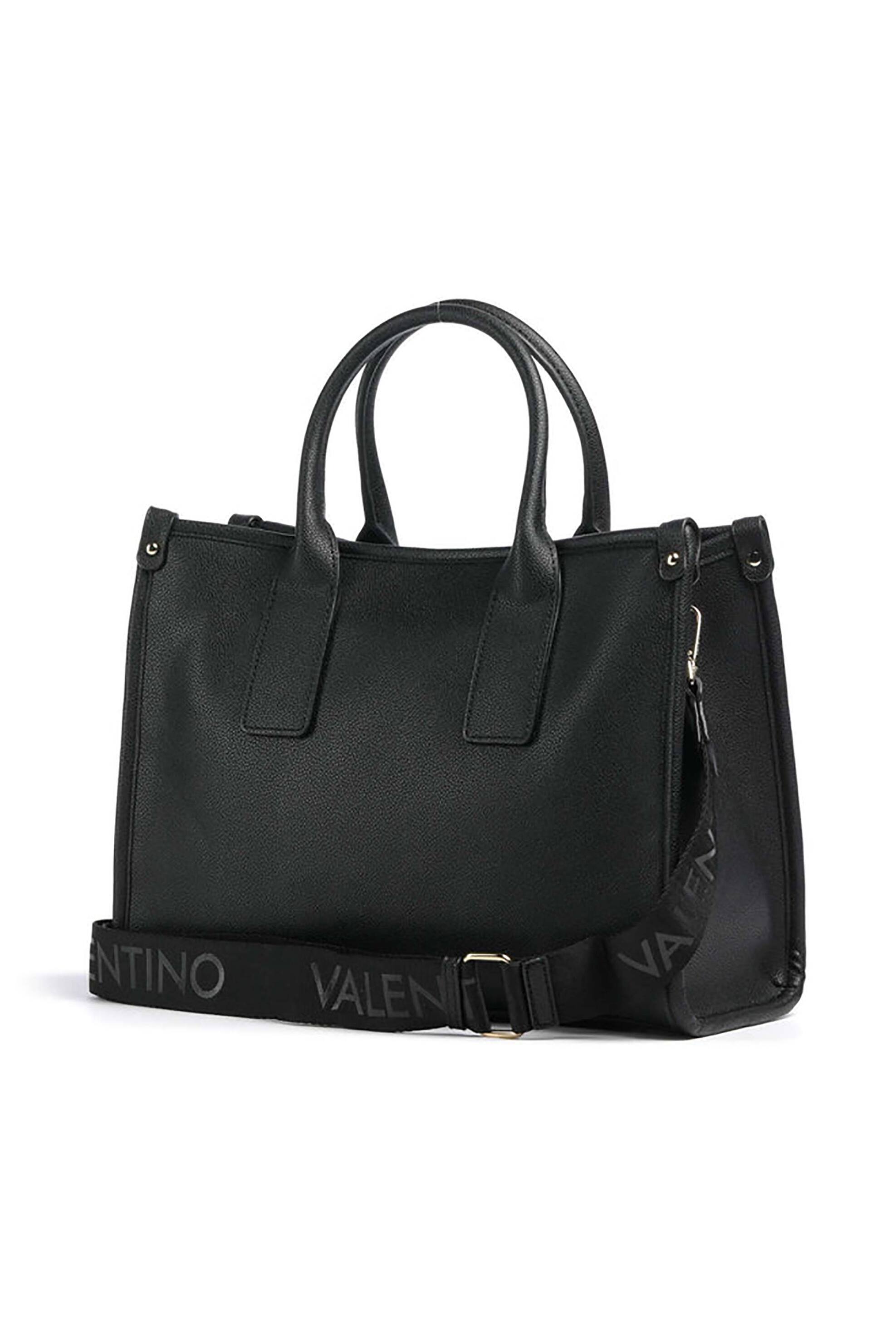 VALENTINO BY MARIO VALENTINO Valentino γυναικεία τσάντα χειρός με ανάγλυφο λογότυπο "Foxy Re" - 73LVBS9EO04/FOX Μαύρο - 2