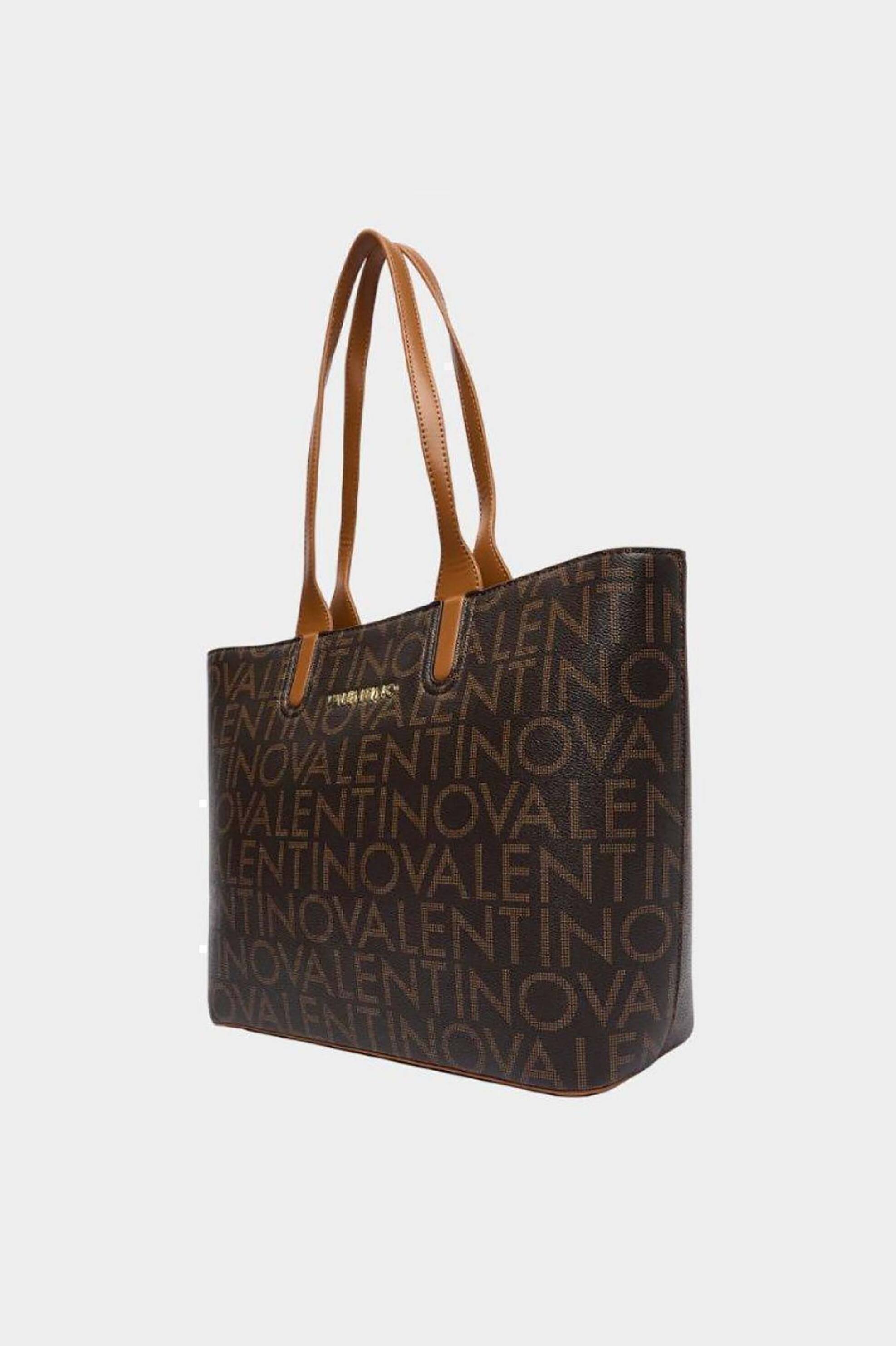 Valentino γυναικεία τσάντα tote με ανάγλυφο και μεταλλικό λογότυπο 