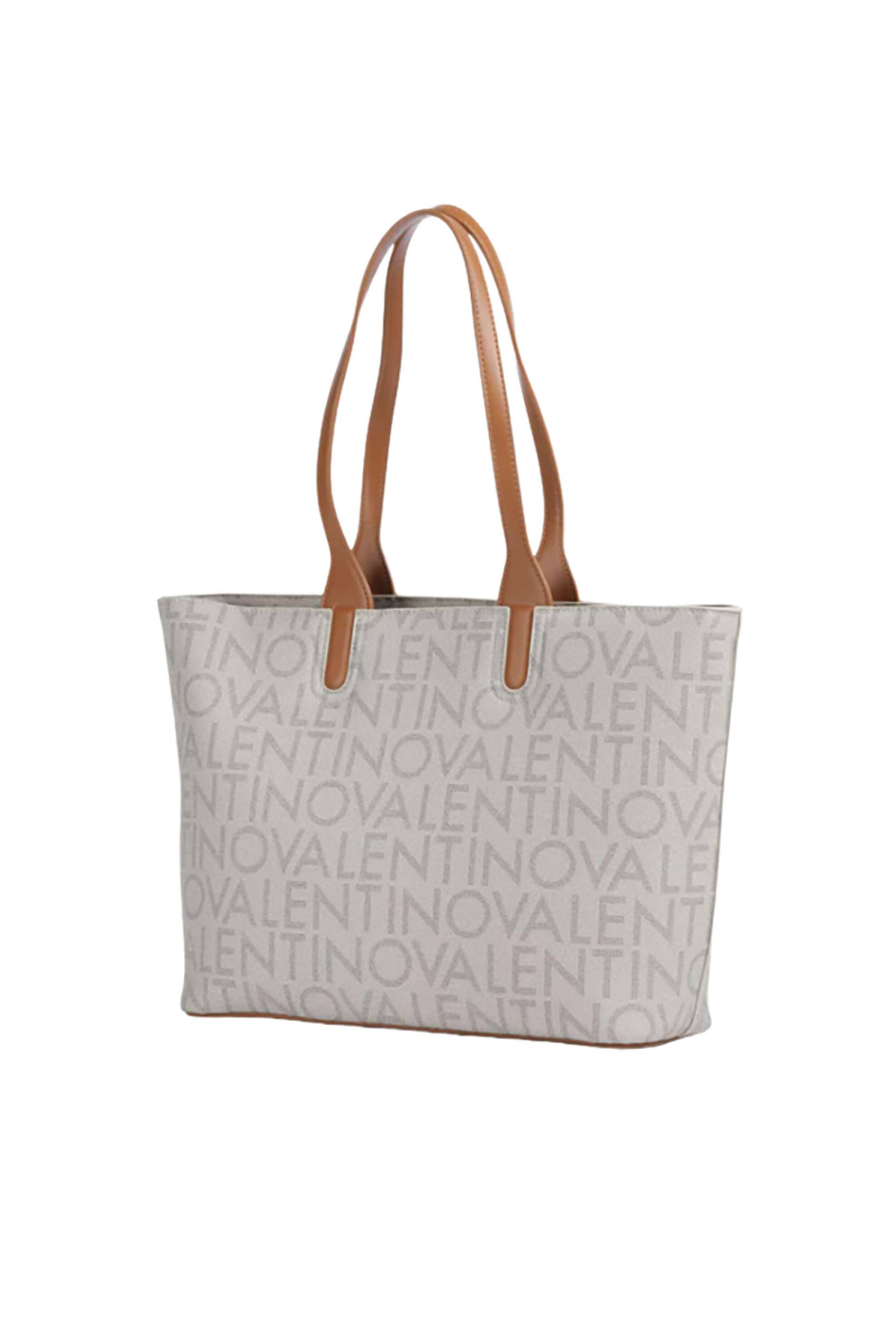 Valentino γυναικεία τσάντα tote με ανάγλυφο και μεταλλικό λογότυπο 
