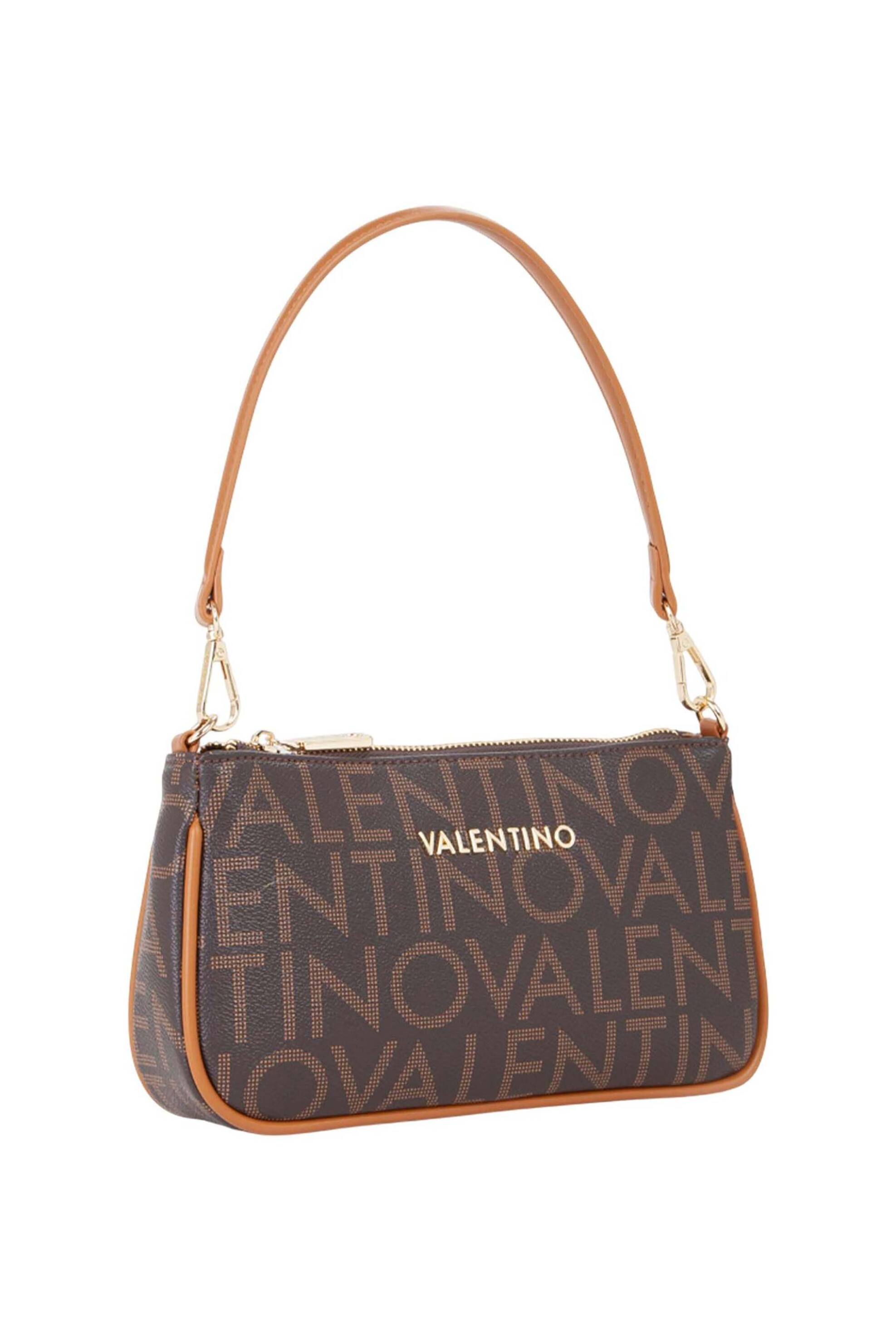 Valentino γυναικεία τσάντα χειρός με ανάγλυφο και μεταλλικό λογότυπο 