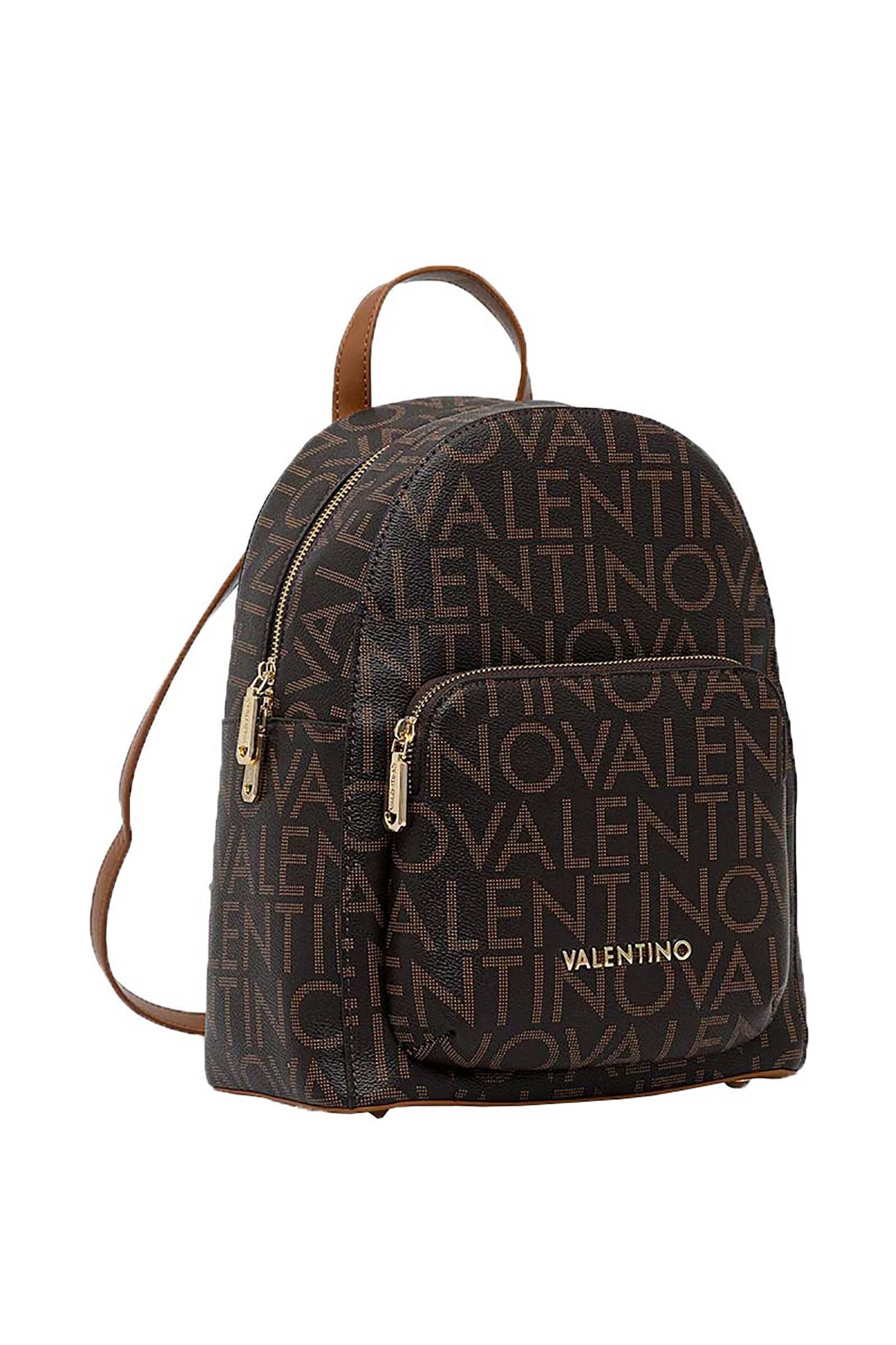 Valentino γυναικείο backpack με ανάγλυφο και μεταλλικό λογότυπο "Regina Re" - 73LVBS9IS20/REG Καφέ φωτογραφία