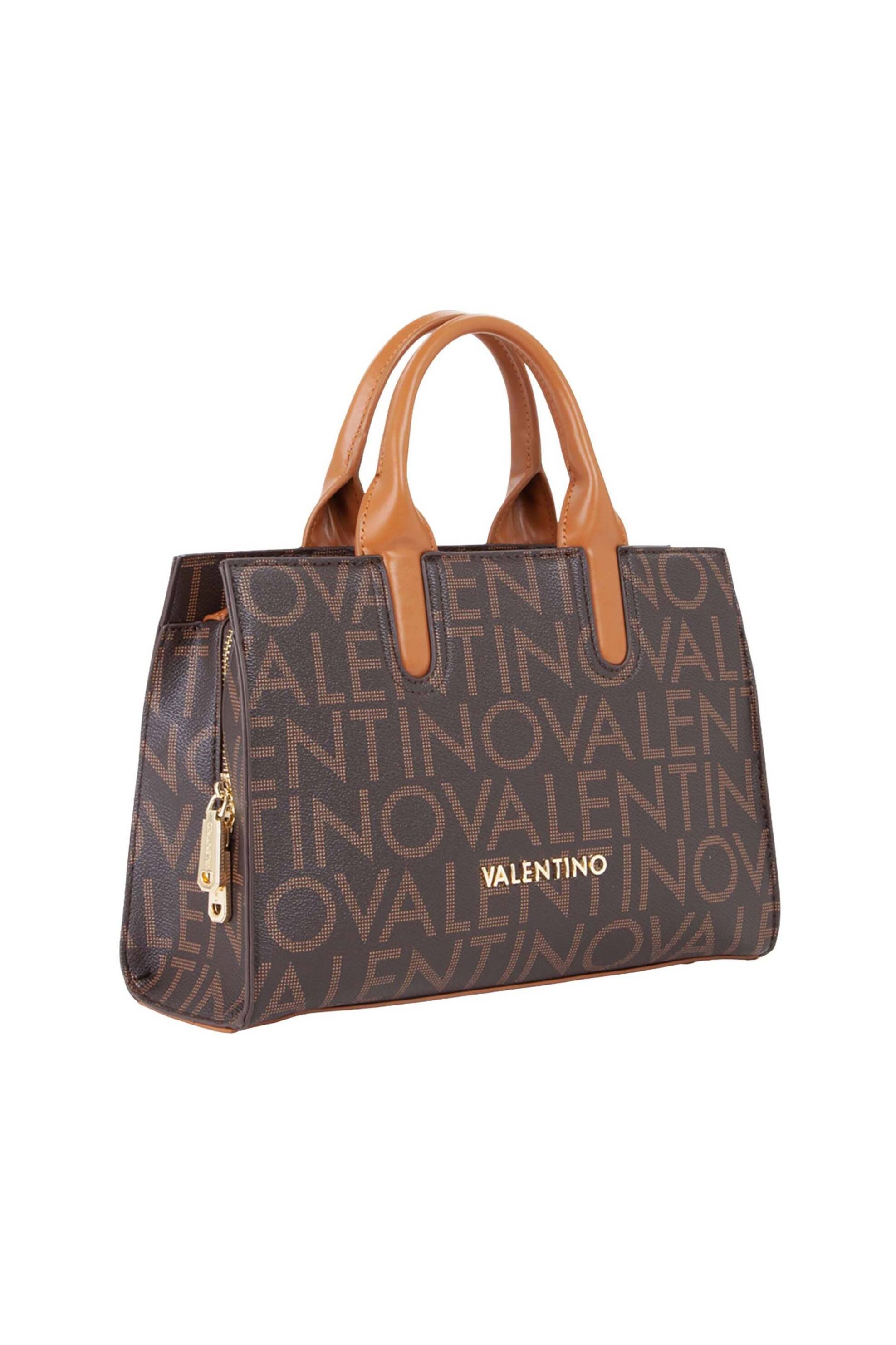 VALENTINO BY MARIO VALENTINO Valentino γυναικεία τσάντα χειρός με ανάγλυφο και μεταλλικό λογότυπο "Regina Re" - 73LVBS9IS24/REG Καφέ - 2