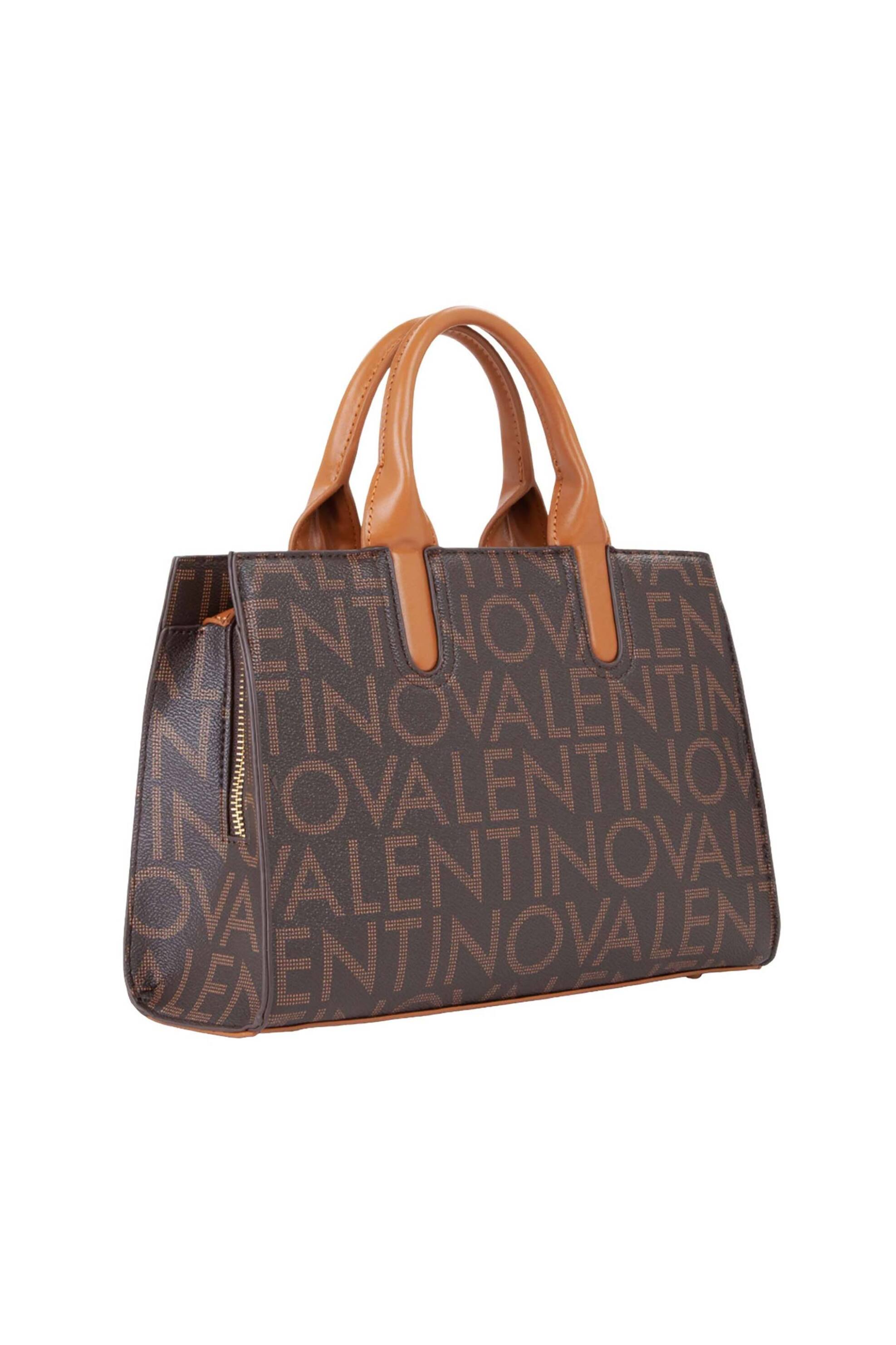 VALENTINO BY MARIO VALENTINO Valentino γυναικεία τσάντα χειρός με ανάγλυφο και μεταλλικό λογότυπο "Regina Re" - 73LVBS9IS24/REG Καφέ - 3