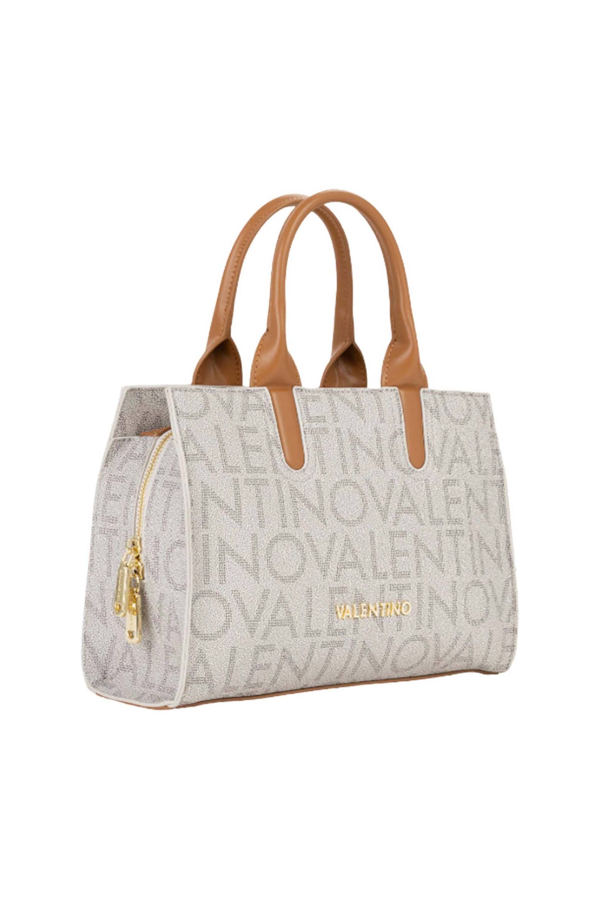 VALENTINO BY MARIO VALENTINO Valentino γυναικεία τσάντα χειρός με ανάγλυφο και μεταλλικό λογότυπο "Regina Re" - 73LVBS9IS24/REG Μπεζ - 2