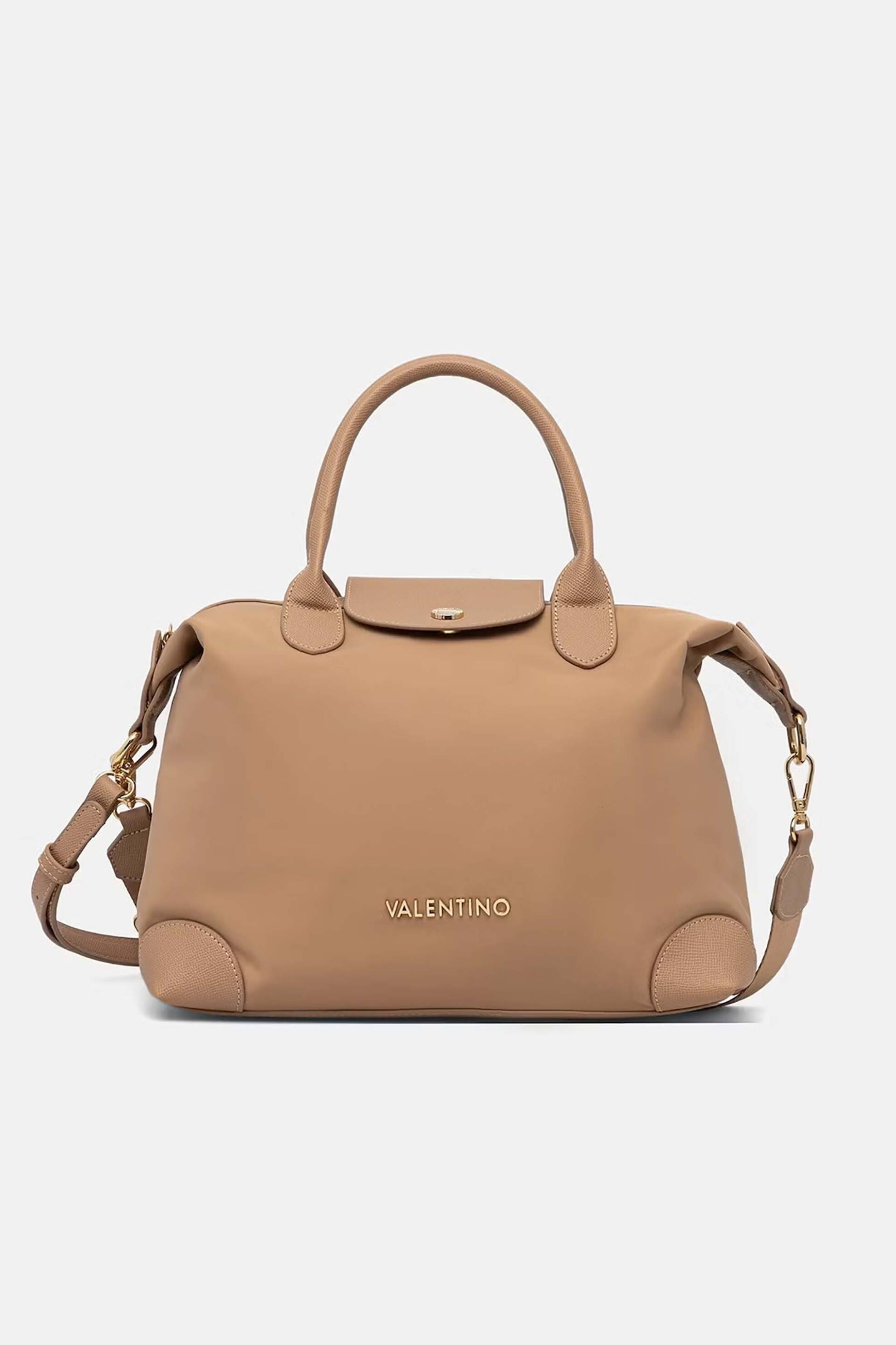 VALENTINO BY MARIO VALENTINO Valentino γυναικεία τσάντα χειρός με μεταλλικό λογότυπο 