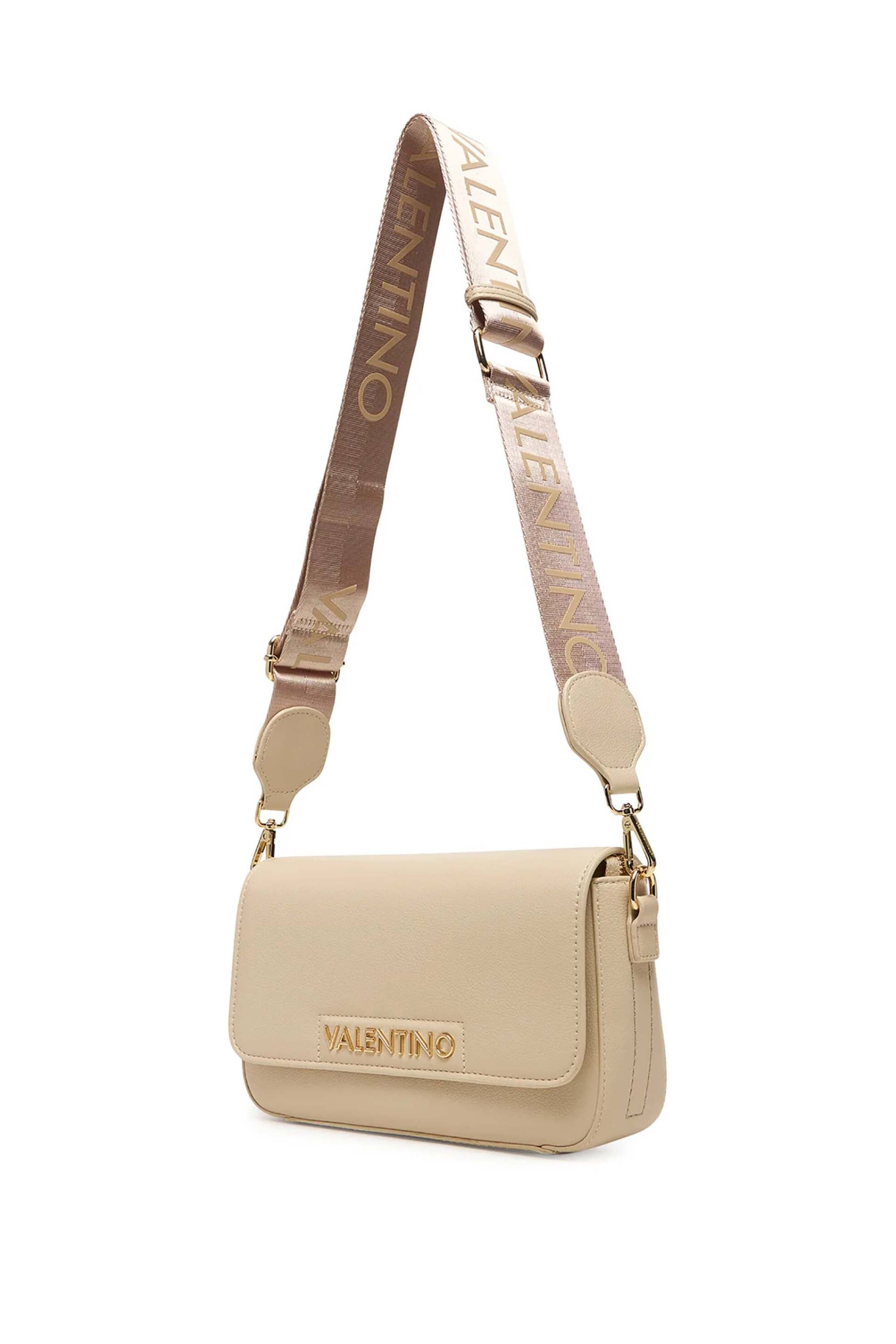 Valentino γυναικεία τσάντα ώμου/crossbody με μεταλλικό λογότυπο 