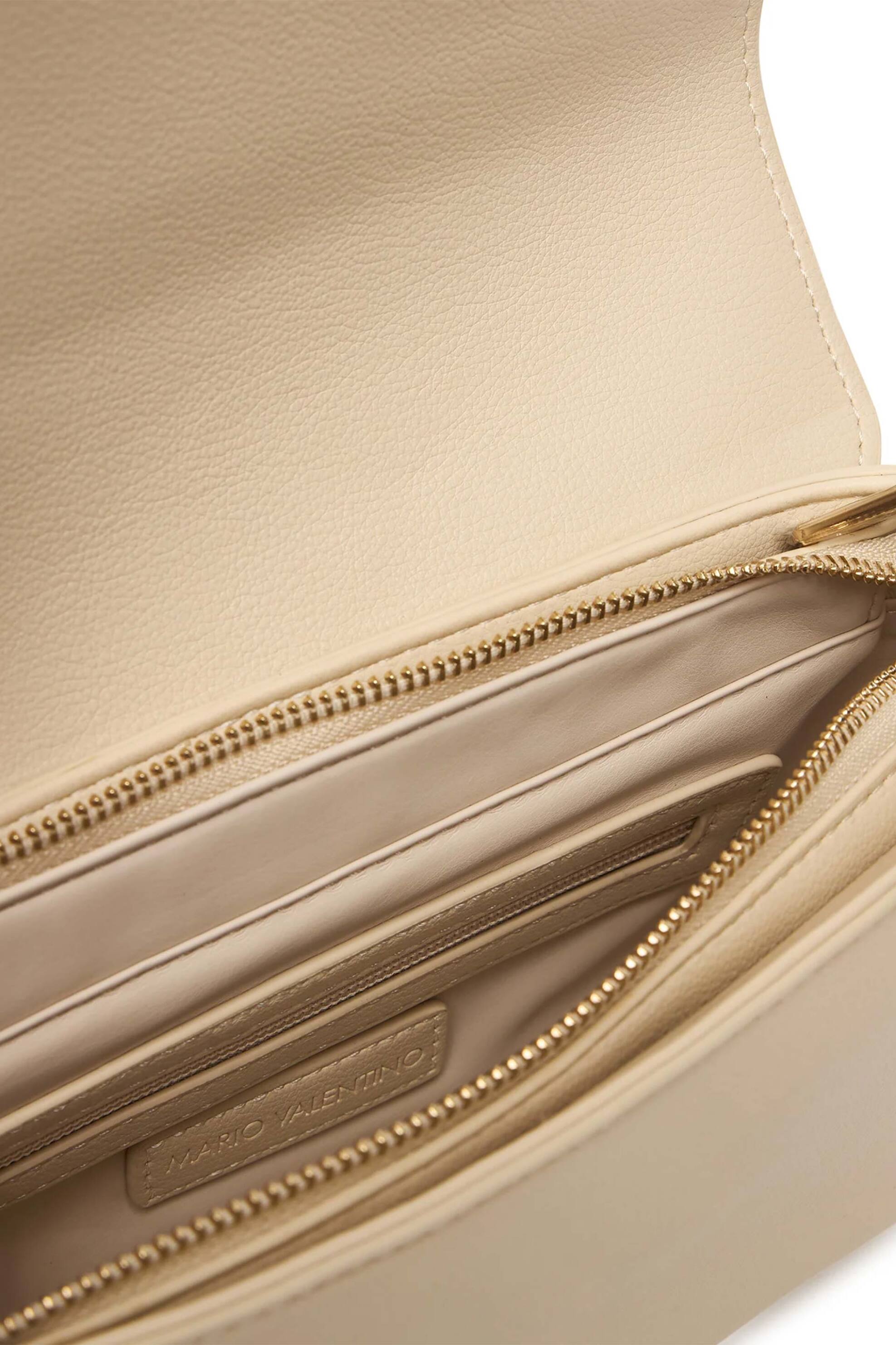 Valentino Γυναικεία Τσάντα Ώμου Crossbody με Μεταλλικό Λογότυπο Aury Re - 73Lvbs9Ob09 Aur Εκρού