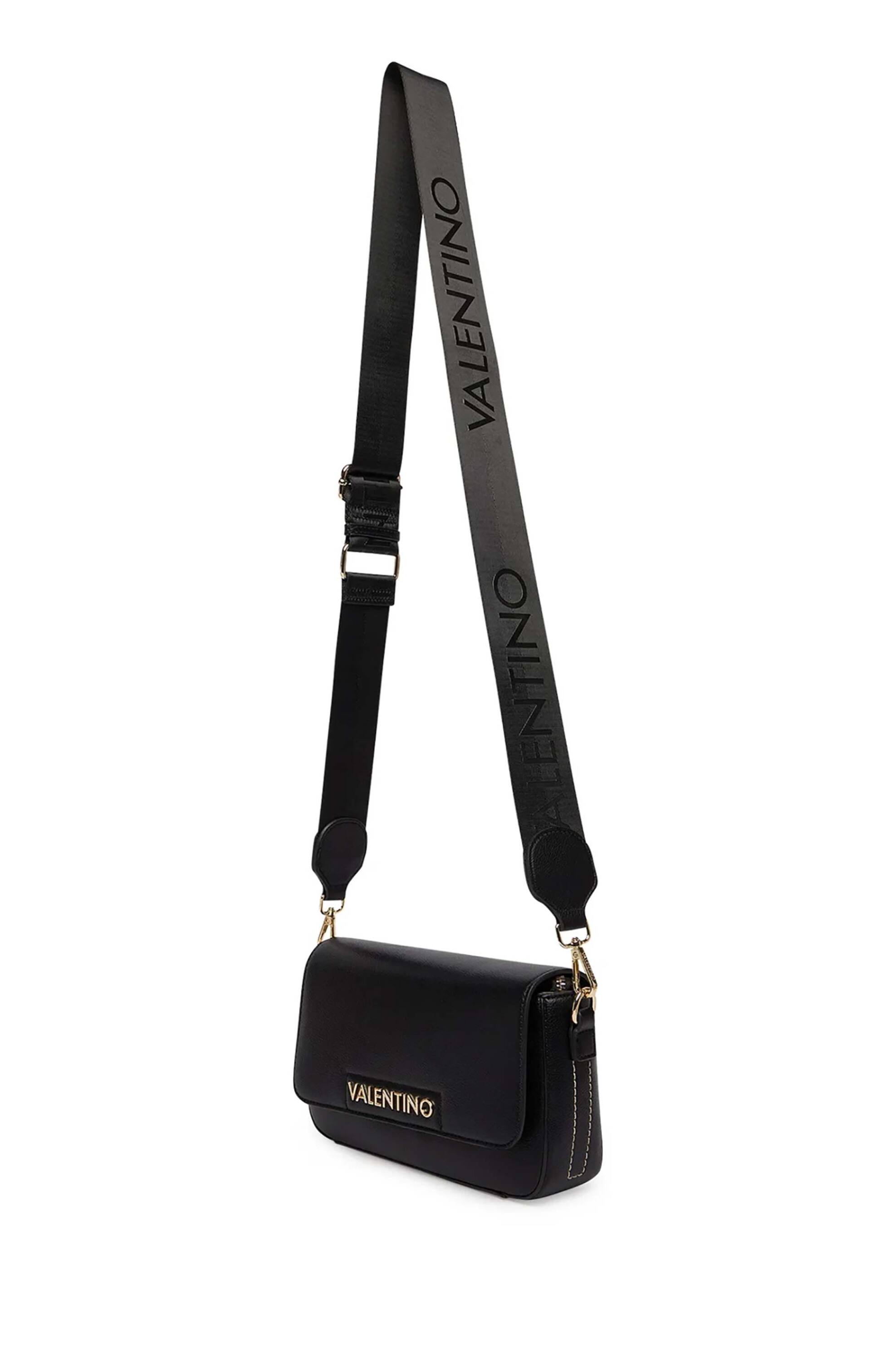 Valentino γυναικεία τσάντα ώμου/crossbody με μεταλλικό λογότυπο 