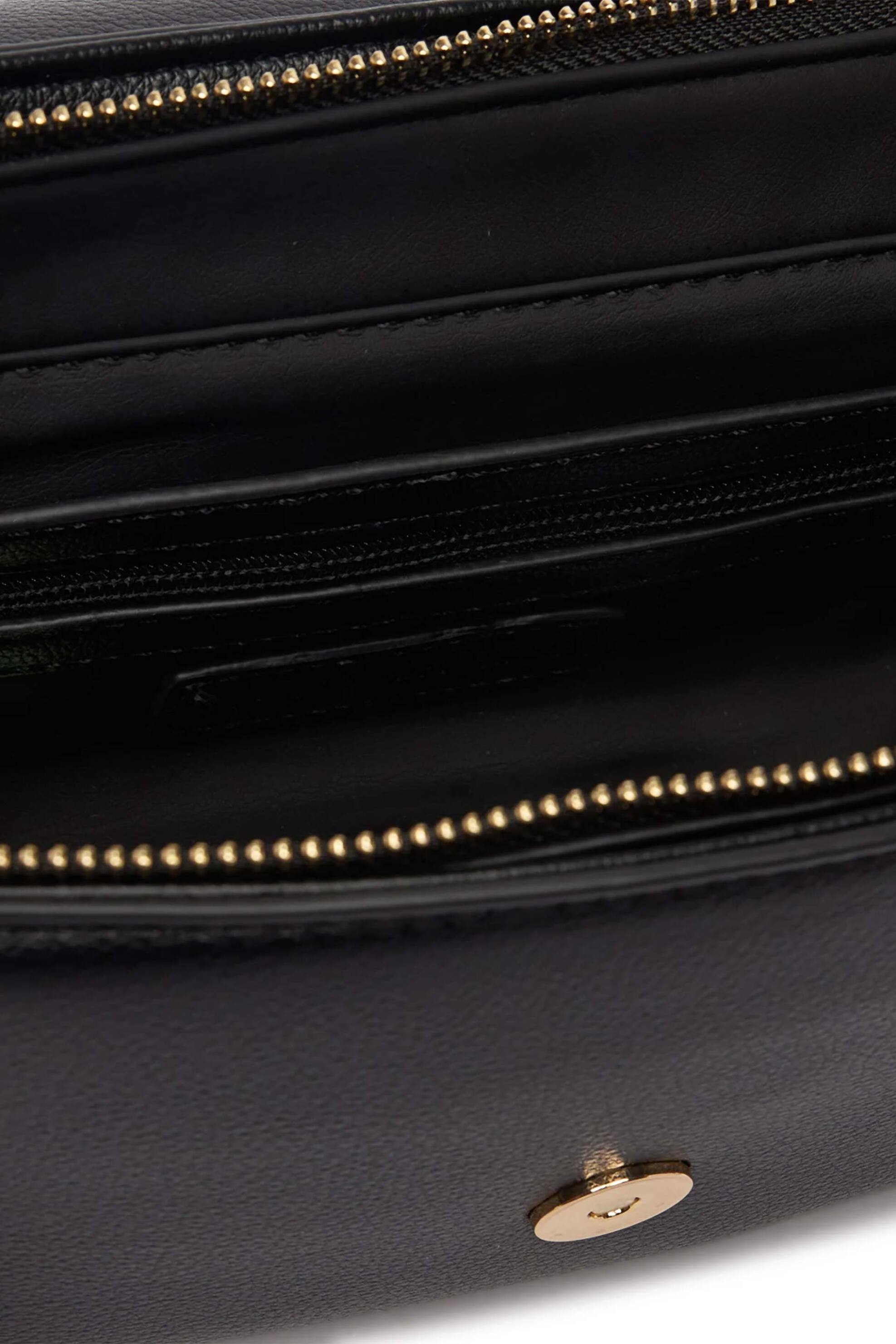 Valentino Γυναικεία Τσάντα Ώμου Crossbody με Μεταλλικό Λογότυπο Aury Re - 73Lvbs9Ob09 Aur Μαύρο