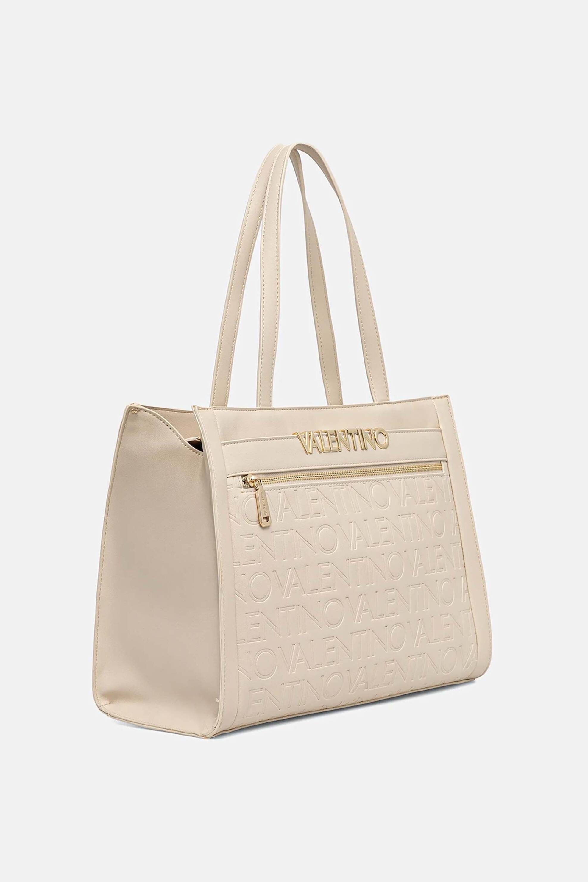 Valentino γυναικεία τσάντα shopper με μεταλλικό και ανάγλυφο λογότυπο 