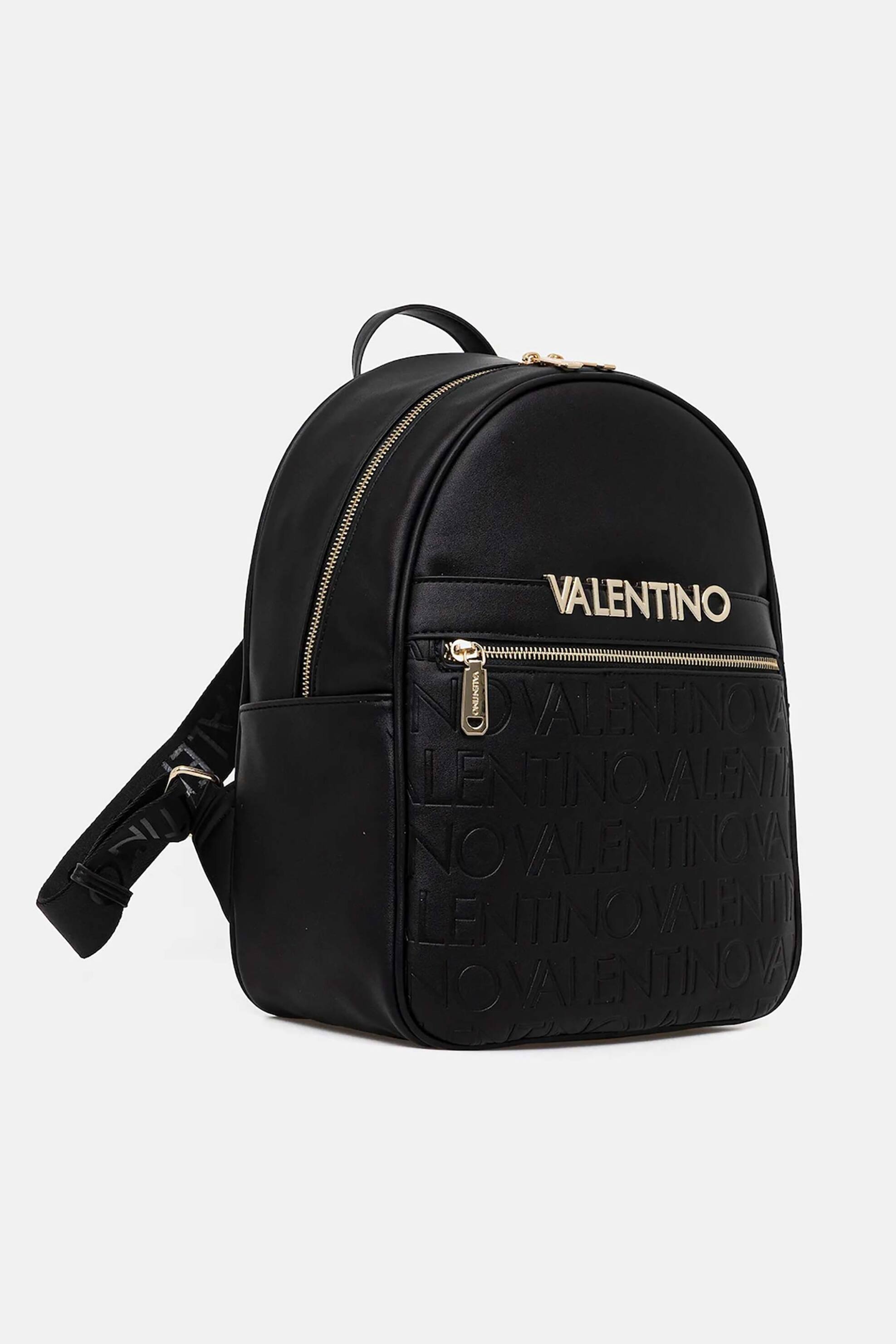 VALENTINO BY MARIO VALENTINO Valentino γυναικείο backpack με μεταλλικό και ανάγλυφο λογότυπο "Cora" - 73LVBS9OO20/COR Μαύρο - 2