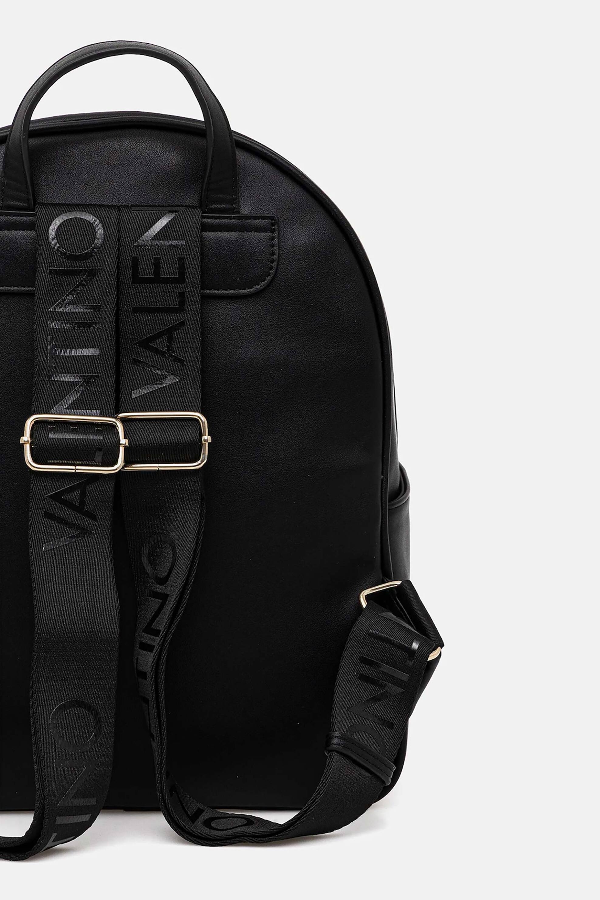 VALENTINO BY MARIO VALENTINO Valentino γυναικείο backpack με μεταλλικό και ανάγλυφο λογότυπο "Cora" - 73LVBS9OO20/COR Μαύρο - 3