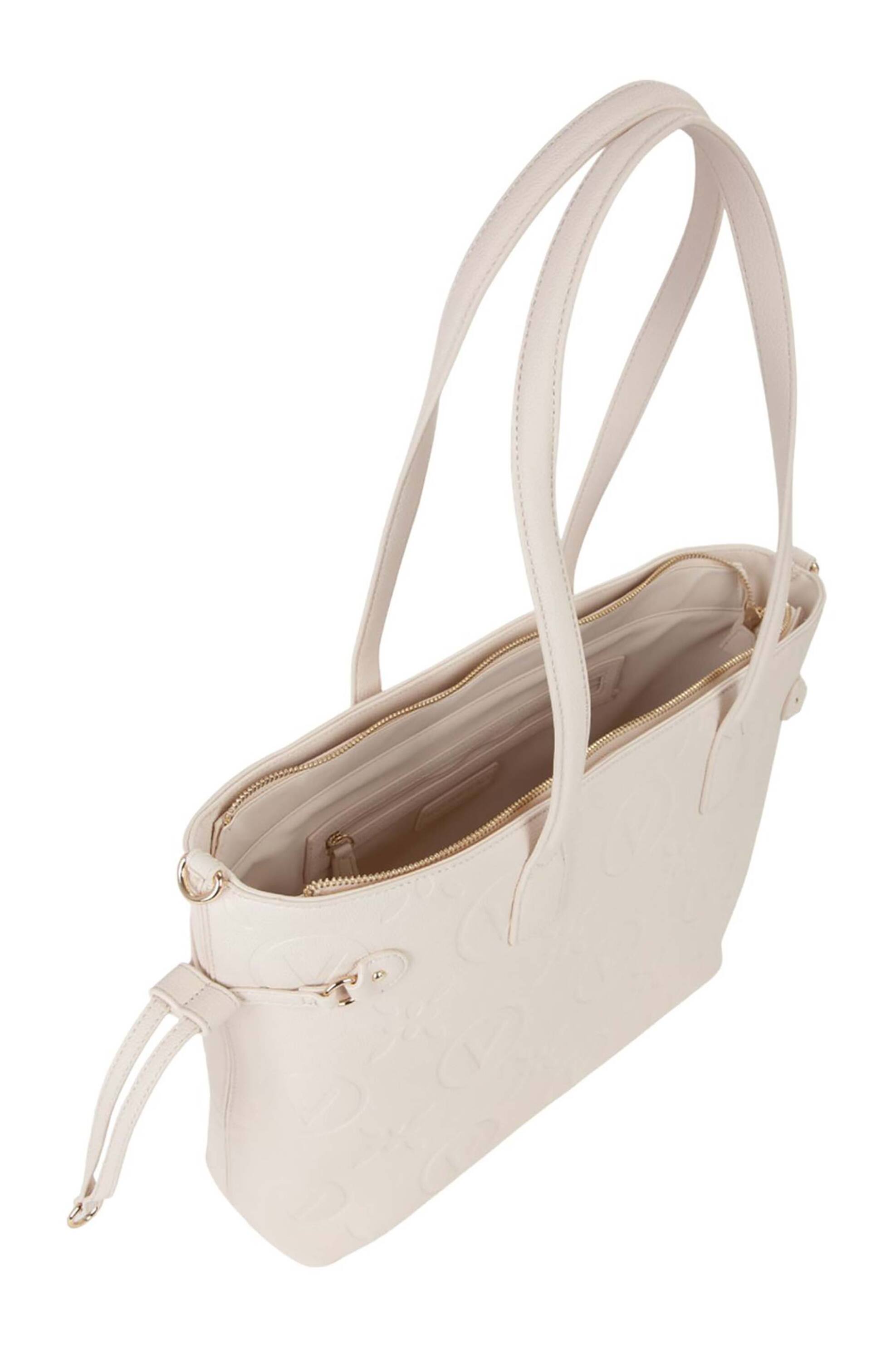 Valentino Γυναικεία Τσάντα Shopper με Ανάγλυφο Λογότυπο Samba Re - 73Lvbs8Zg01 Sam Εκρού