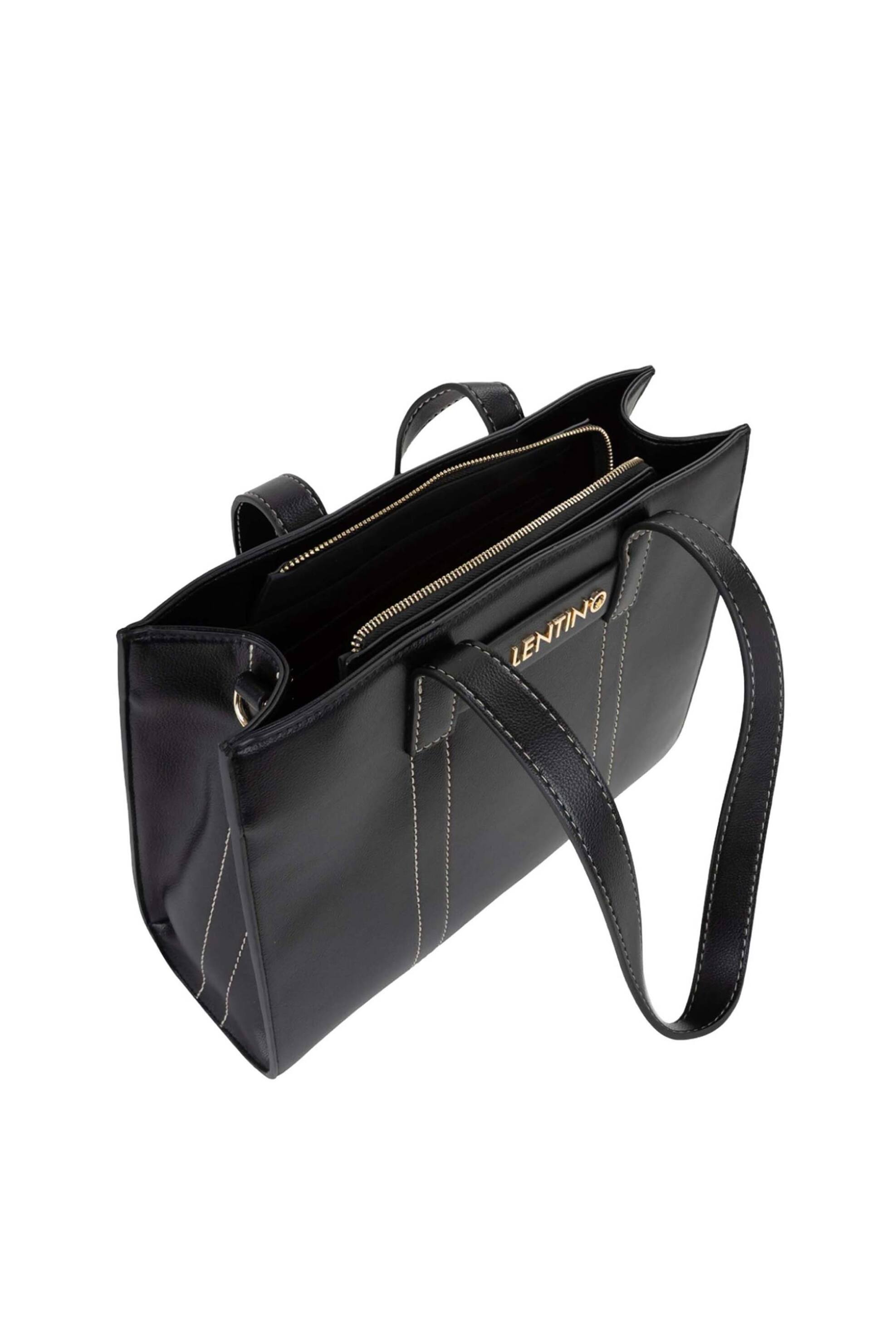 Valentino Γυναικεία Τσάντα Shopper με Μεταλλικό Λογότυπο Aury Re - 73Lvbs9Ob01 Aur Μαύρο