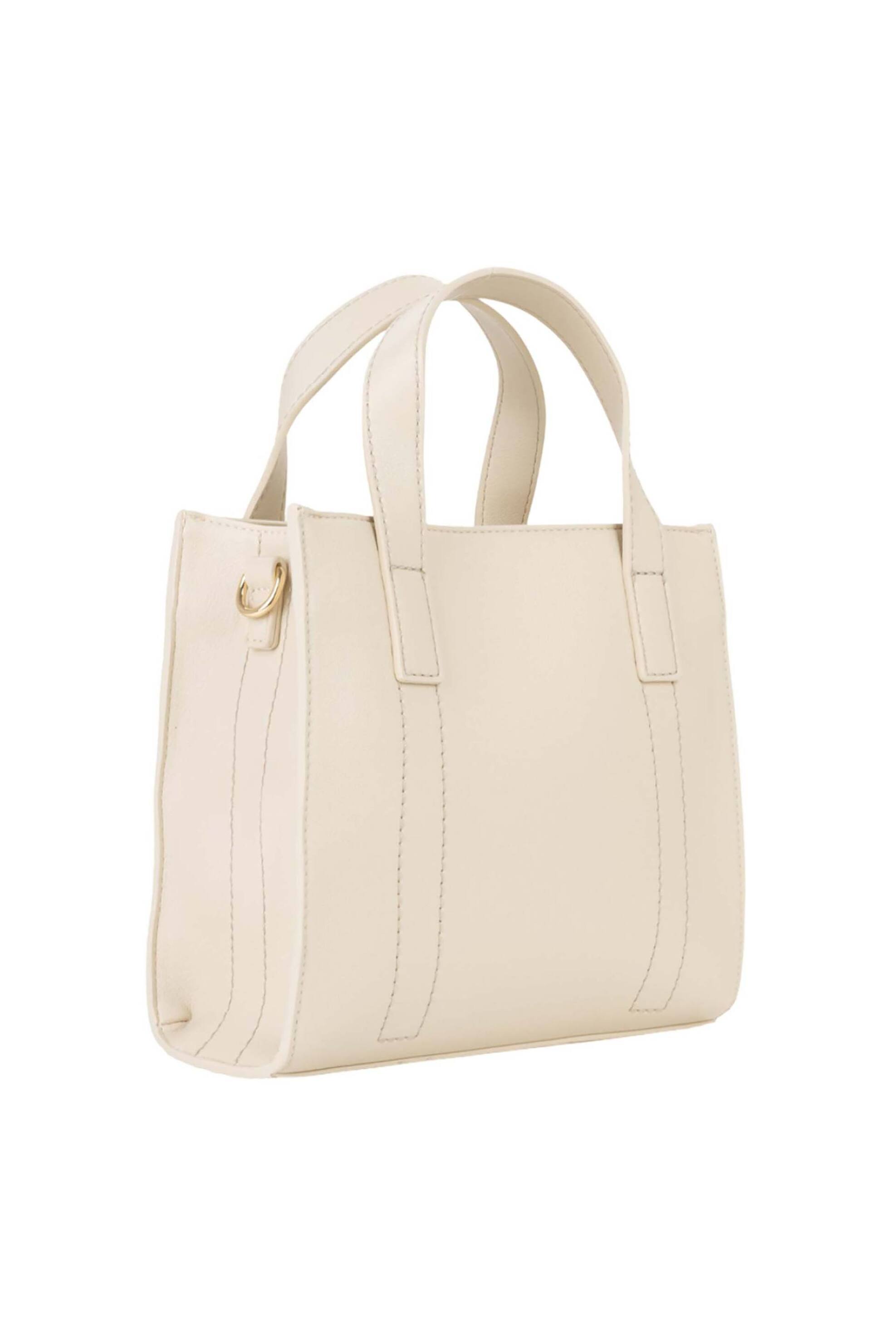 VALENTINO BY MARIO VALENTINO Valentino γυναικεία τσάντα χειρός με μεταλλικό λογότυπο "Aury Re" - 73LVBS9OB05/AUR Εκρού - 3