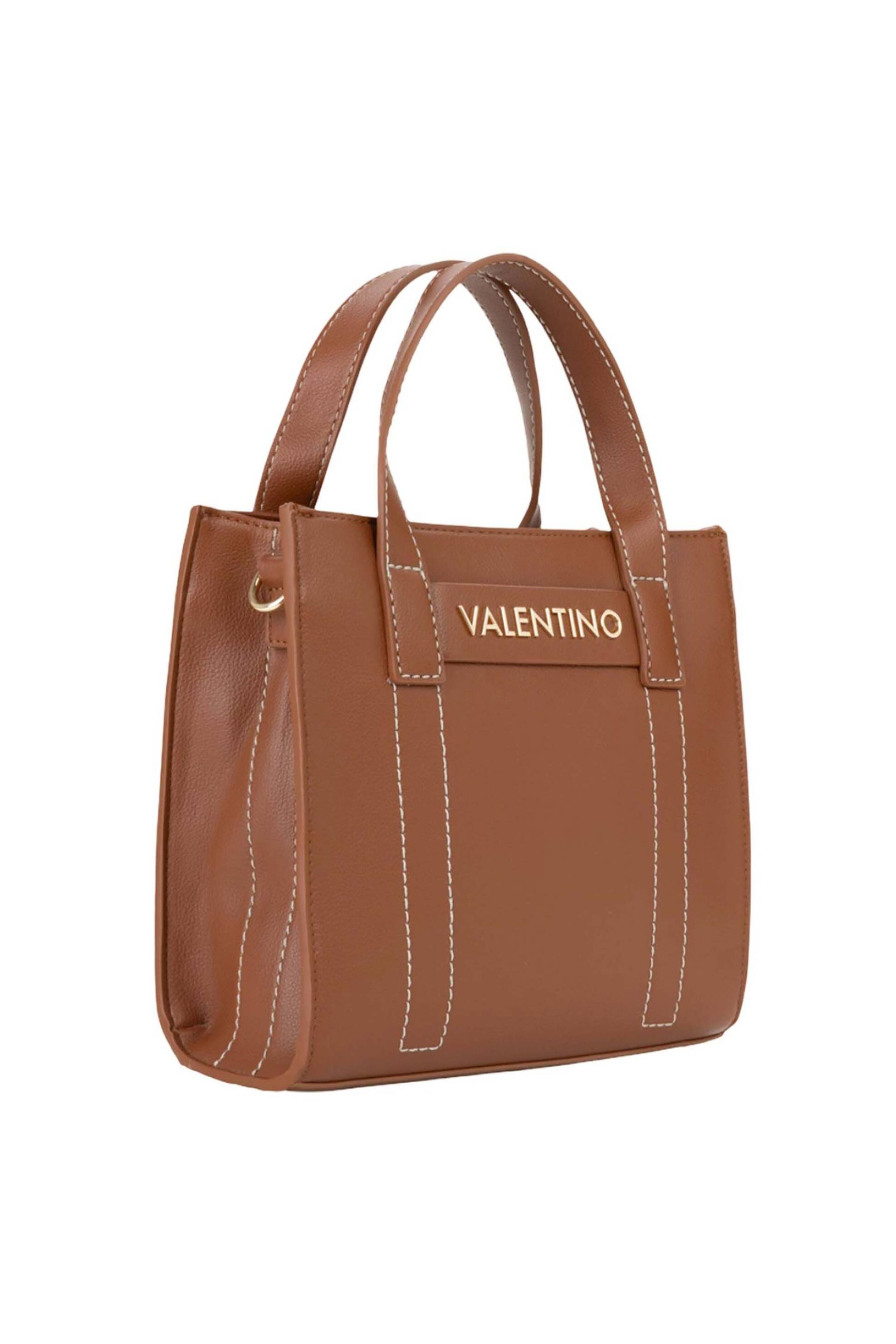 VALENTINO BY MARIO VALENTINO Valentino γυναικεία τσάντα χειρός με μεταλλικό λογότυπο "Aury Re" - 73LVBS9OB05/AUR Καφέ - 2