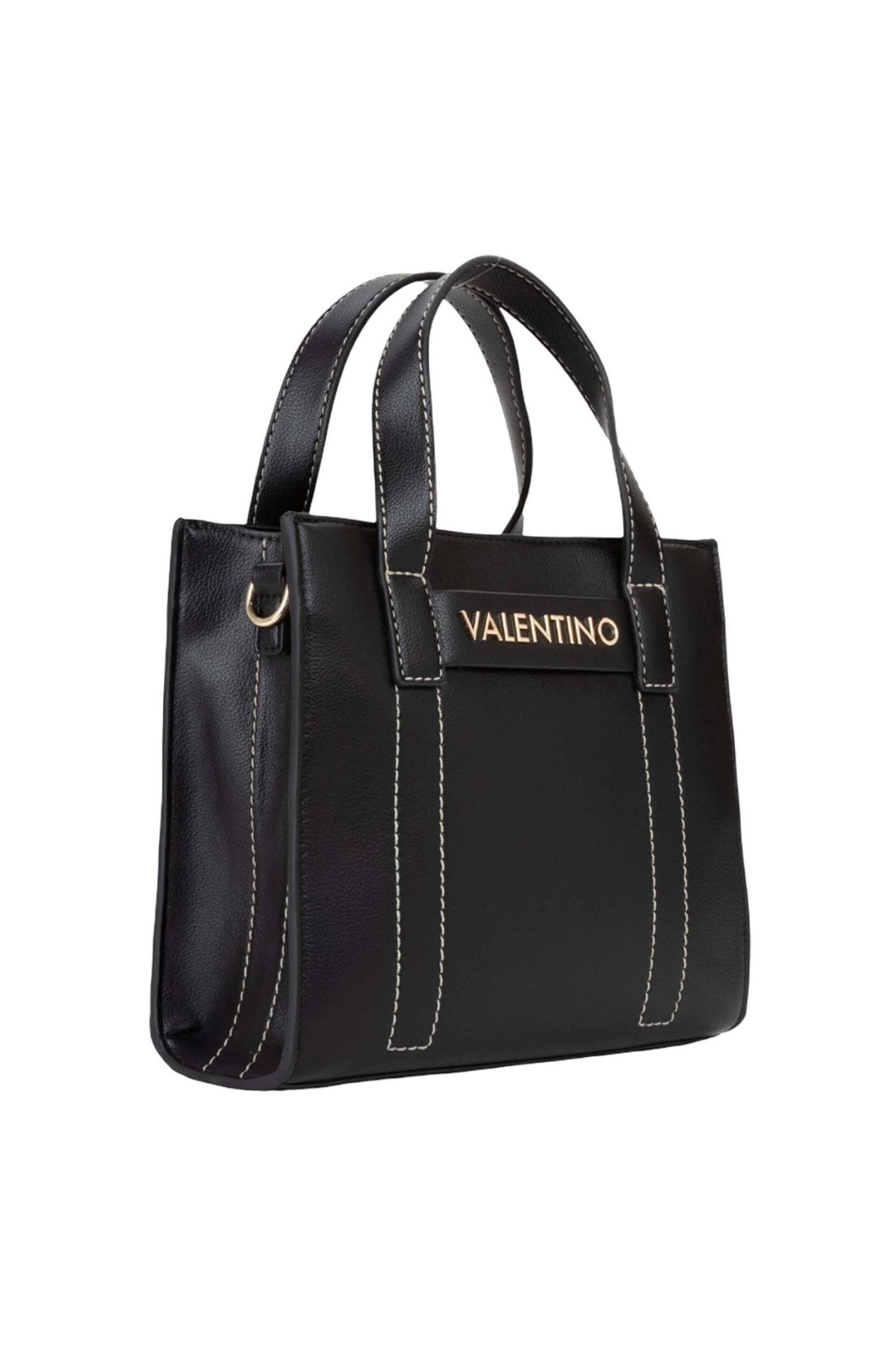 VALENTINO BY MARIO VALENTINO Valentino γυναικεία τσάντα χειρός με μεταλλικό λογότυπο "Aury Re" - 73LVBS9OB05/AUR Μαύρο - 2