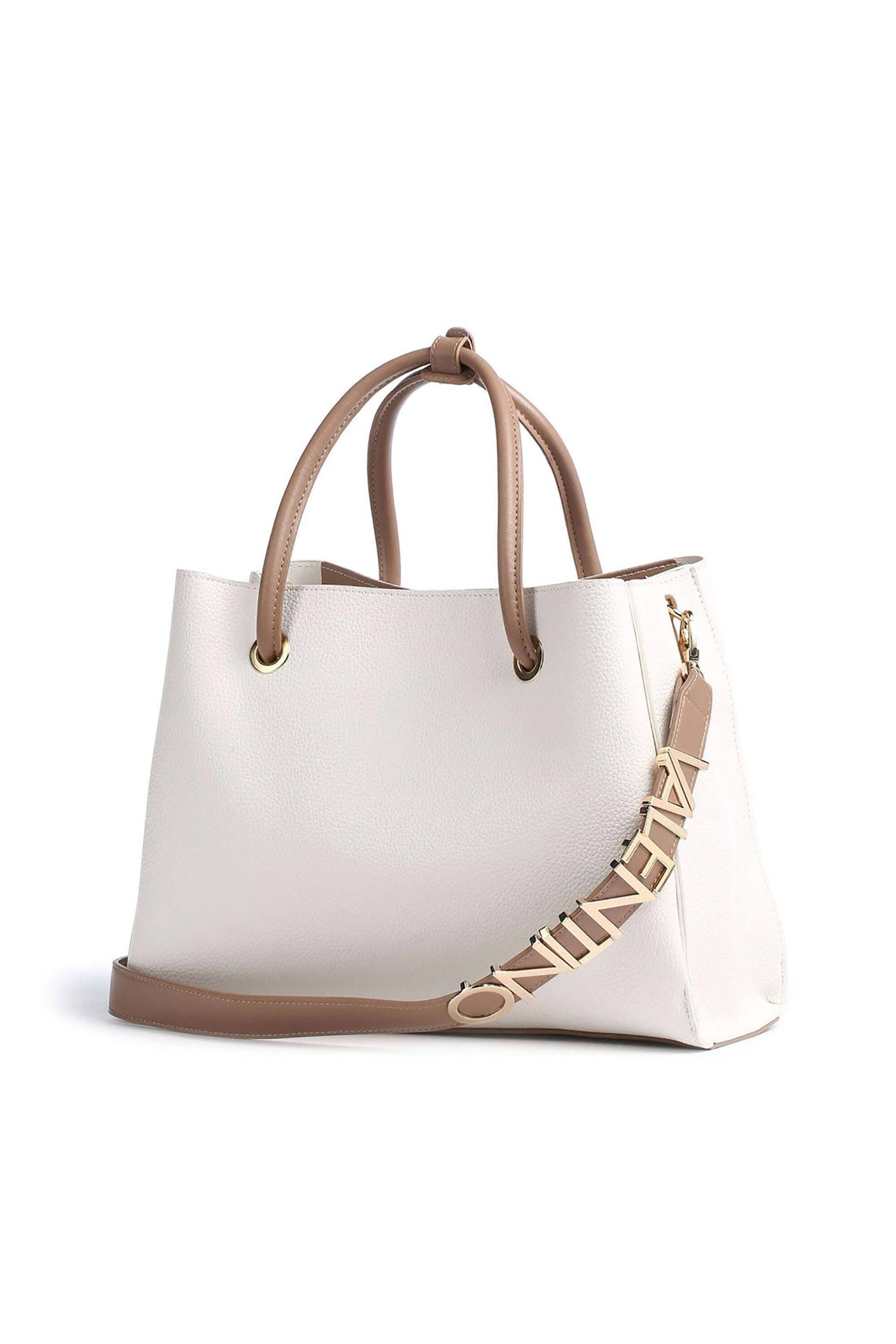 VALENTINO BY MARIO VALENTINO Valentino γυναικεία τσάντα χειρός/ώμου με μεταλλικό λογότυπο "Alexia" - 73LVBS5A802/ALE Λευκό - 2