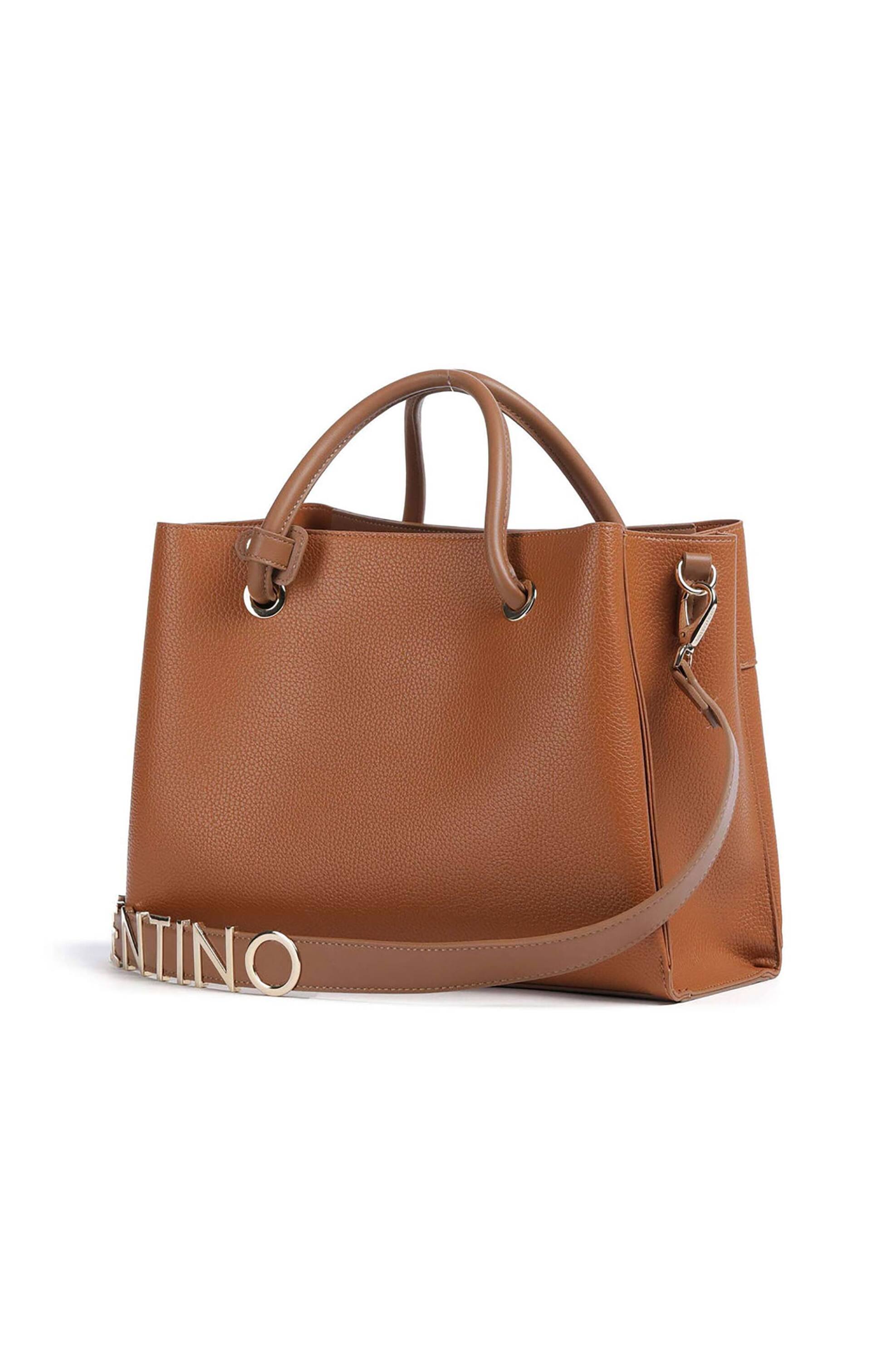 VALENTINO BY MARIO VALENTINO Valentino γυναικεία τσάντα χειρός/ώμου με μεταλλικό λογότυπο "Alexia" - 73LVBS5A802/ALE Καφέ - 2