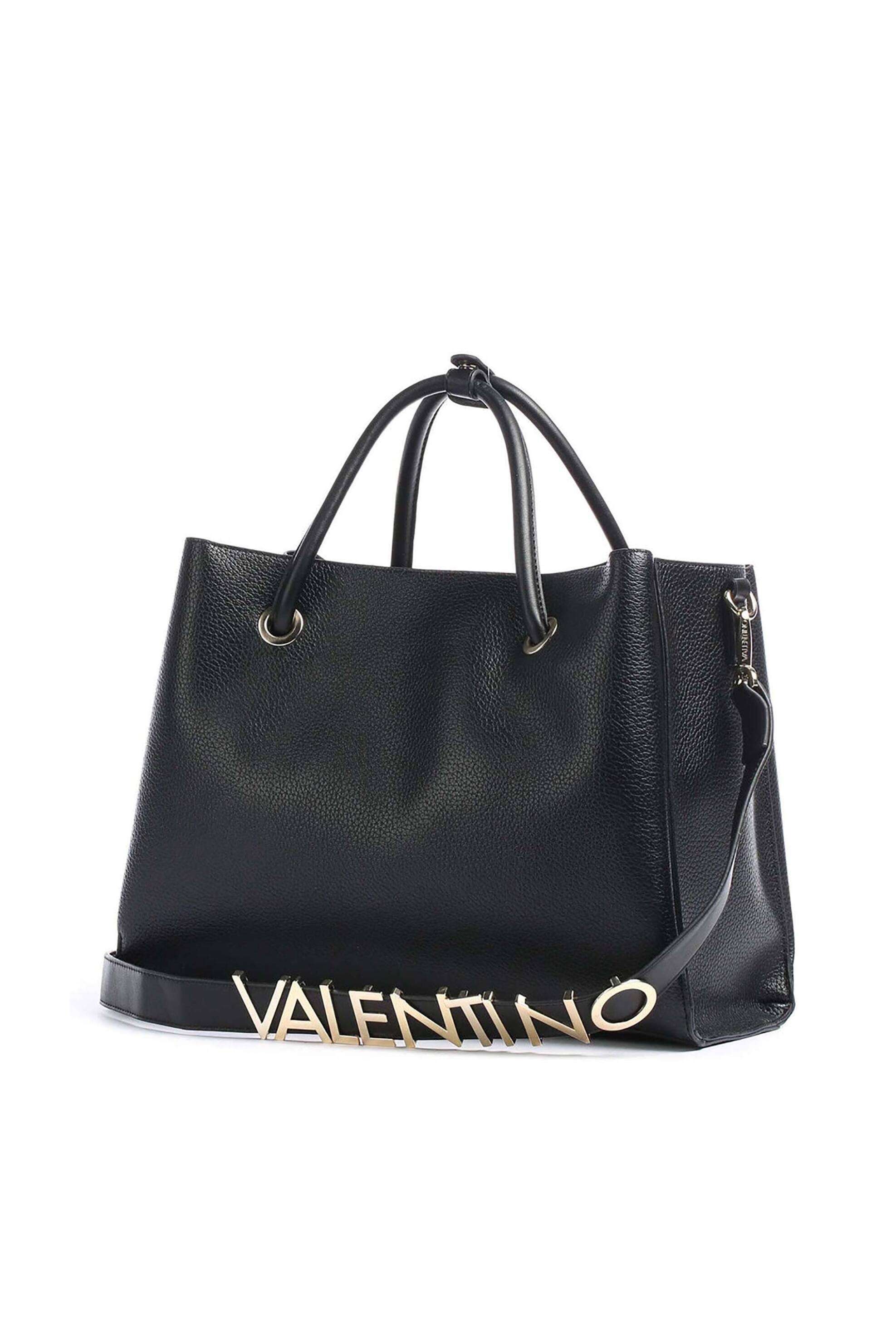 VALENTINO BY MARIO VALENTINO Valentino γυναικεία τσάντα χειρός/ώμου με μεταλλικό λογότυπο "Alexia" - 73LVBS5A802/ALE Μαύρο - 2