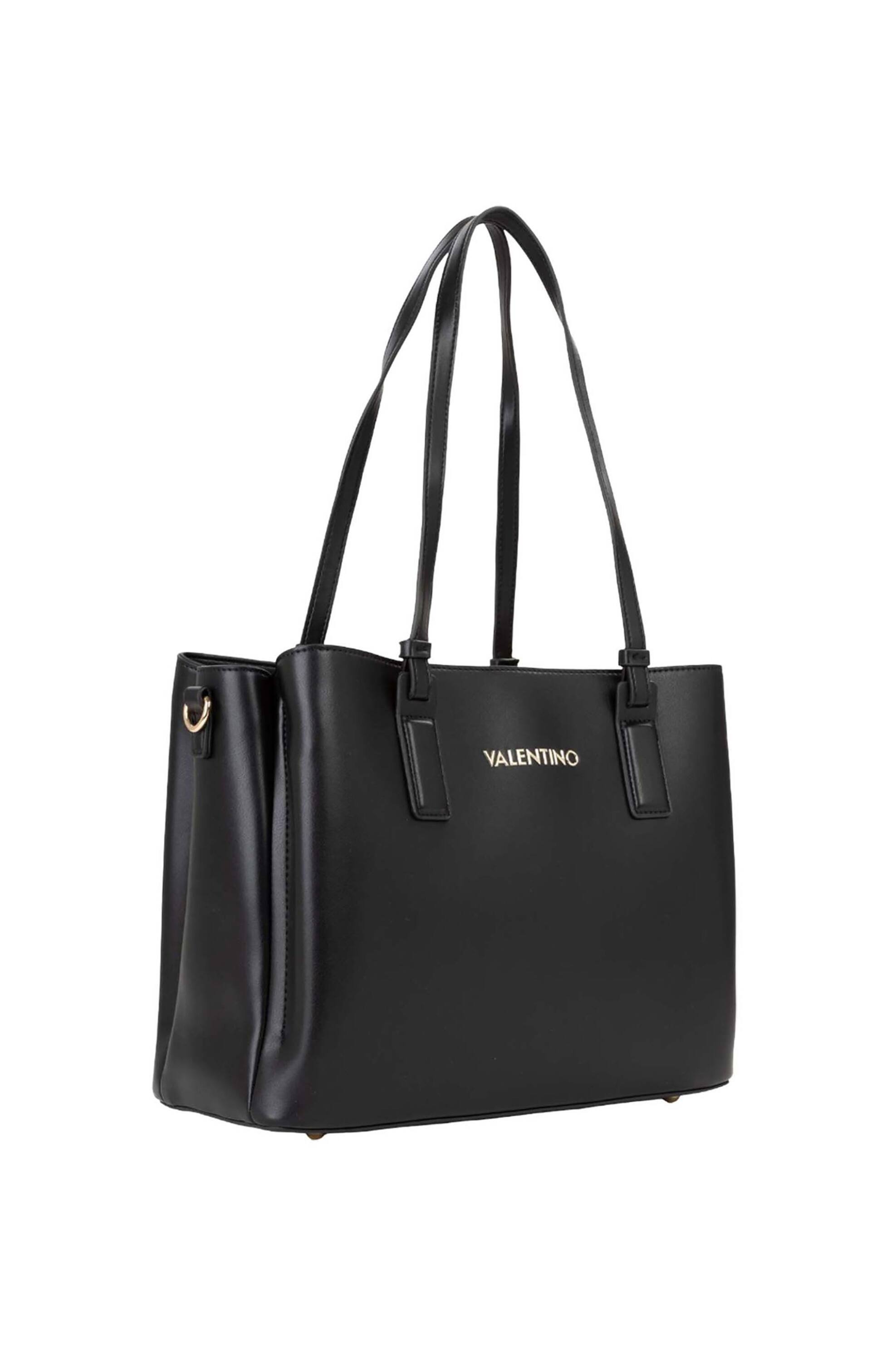 Valentino γυναικεία τσάντα shopper με μεταλλικό λογότυπο 