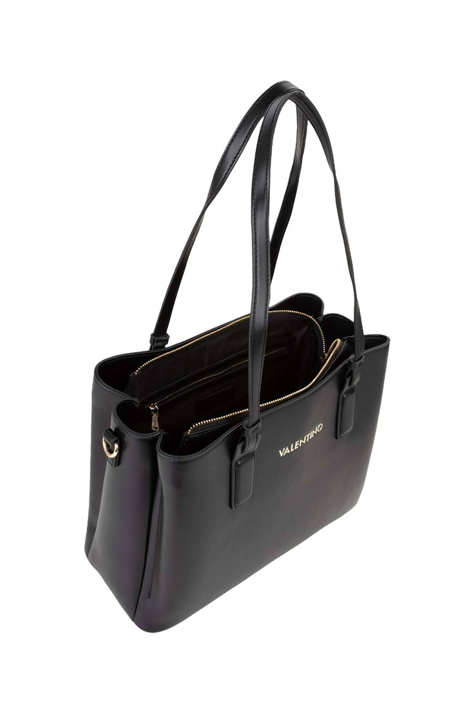 Valentino Γυναικεία Τσάντα Shopper με Μεταλλικό Λογότυπο Clio Re - 73Lvbs9Og01 Cli Μαύρο