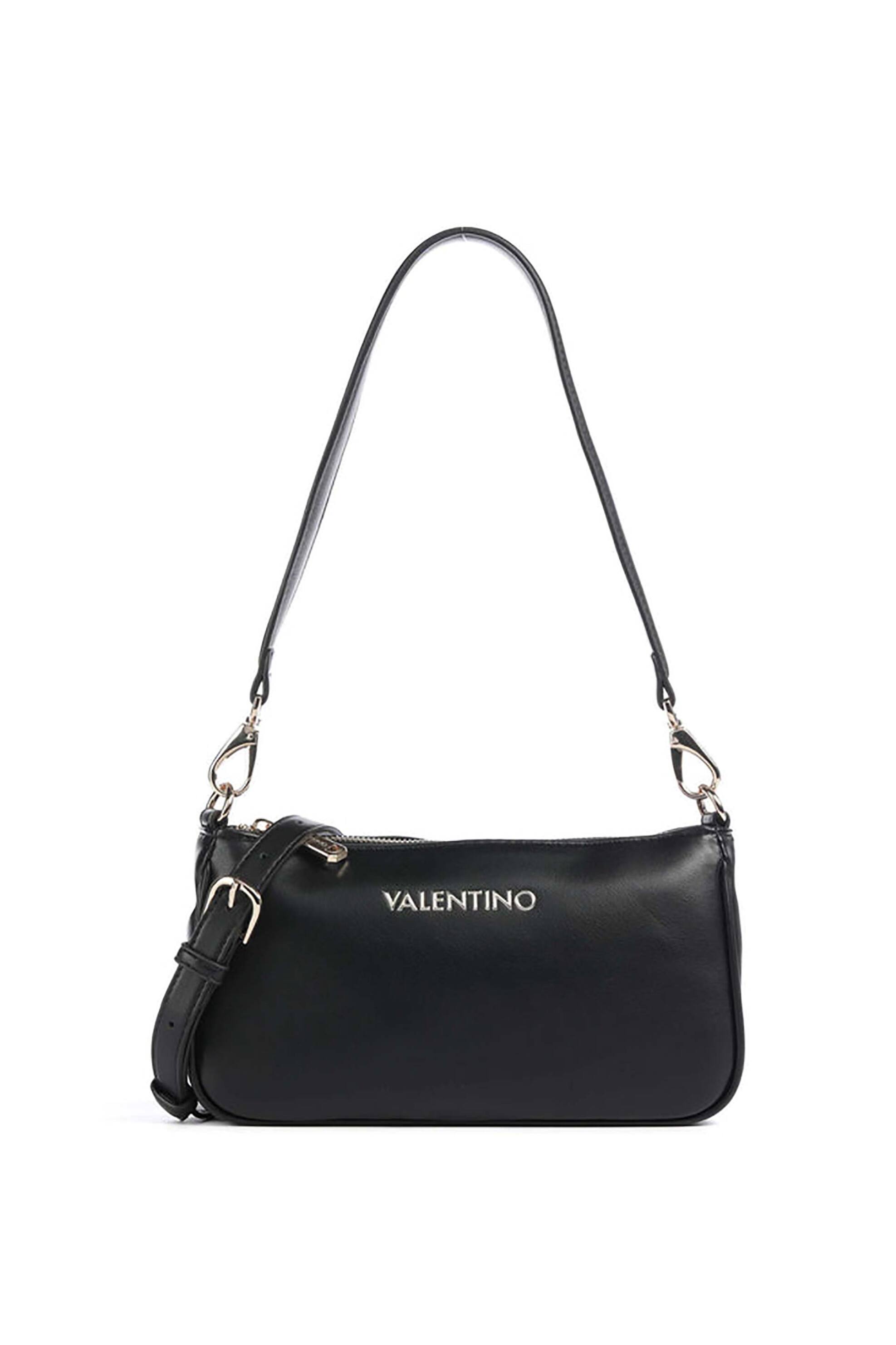 Valentino γυναικεία τσάντα ώμου με μεταλλικό λογότυπο "Clio Re" - 73LVBS9OG13/CLI Μαύρο