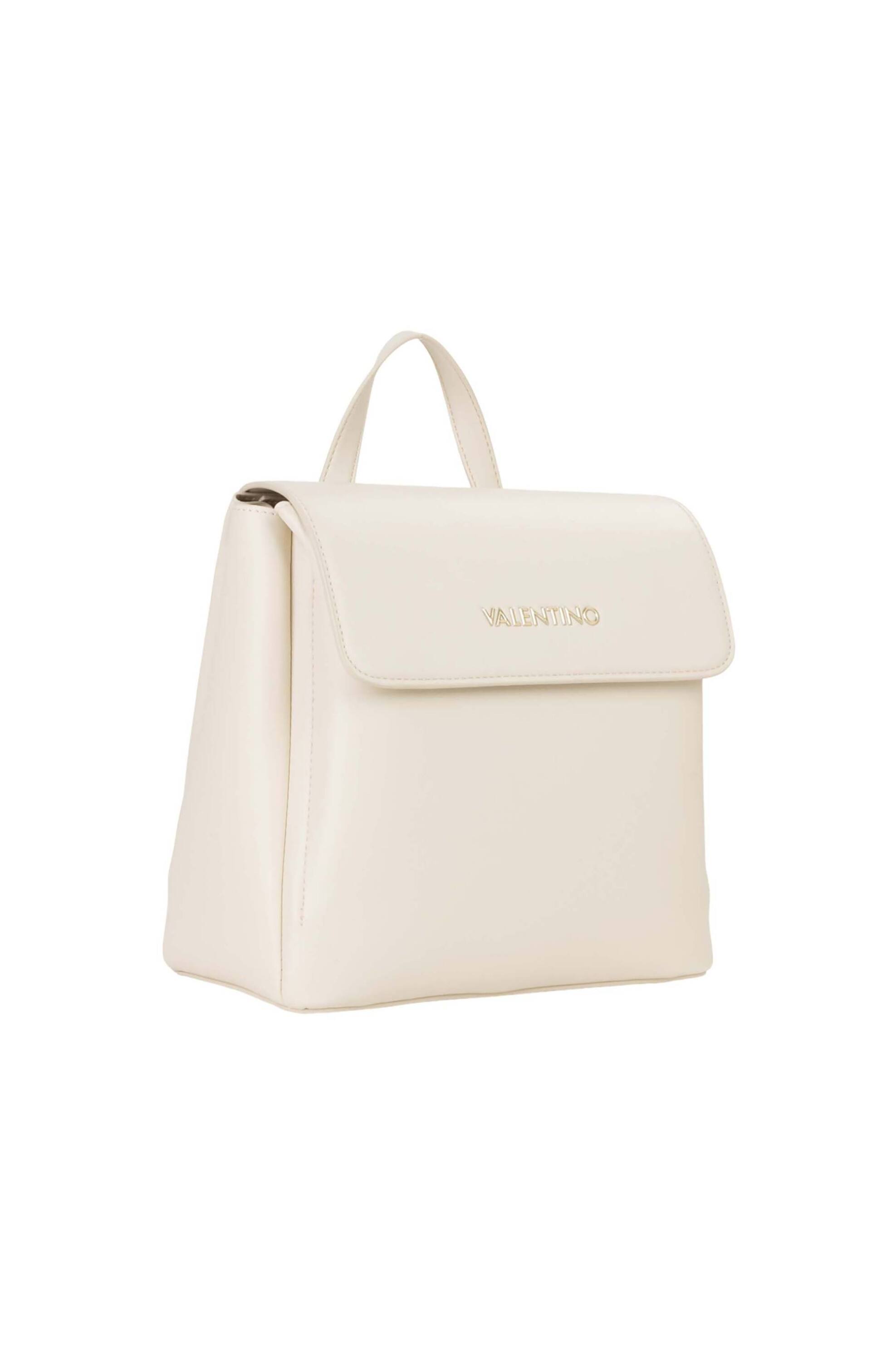 Valentino γυναικείο backpack με μεταλλικό λογότυπο "Clio Re" - 73LVBS9OG20/CLI Εκρού φωτογραφία