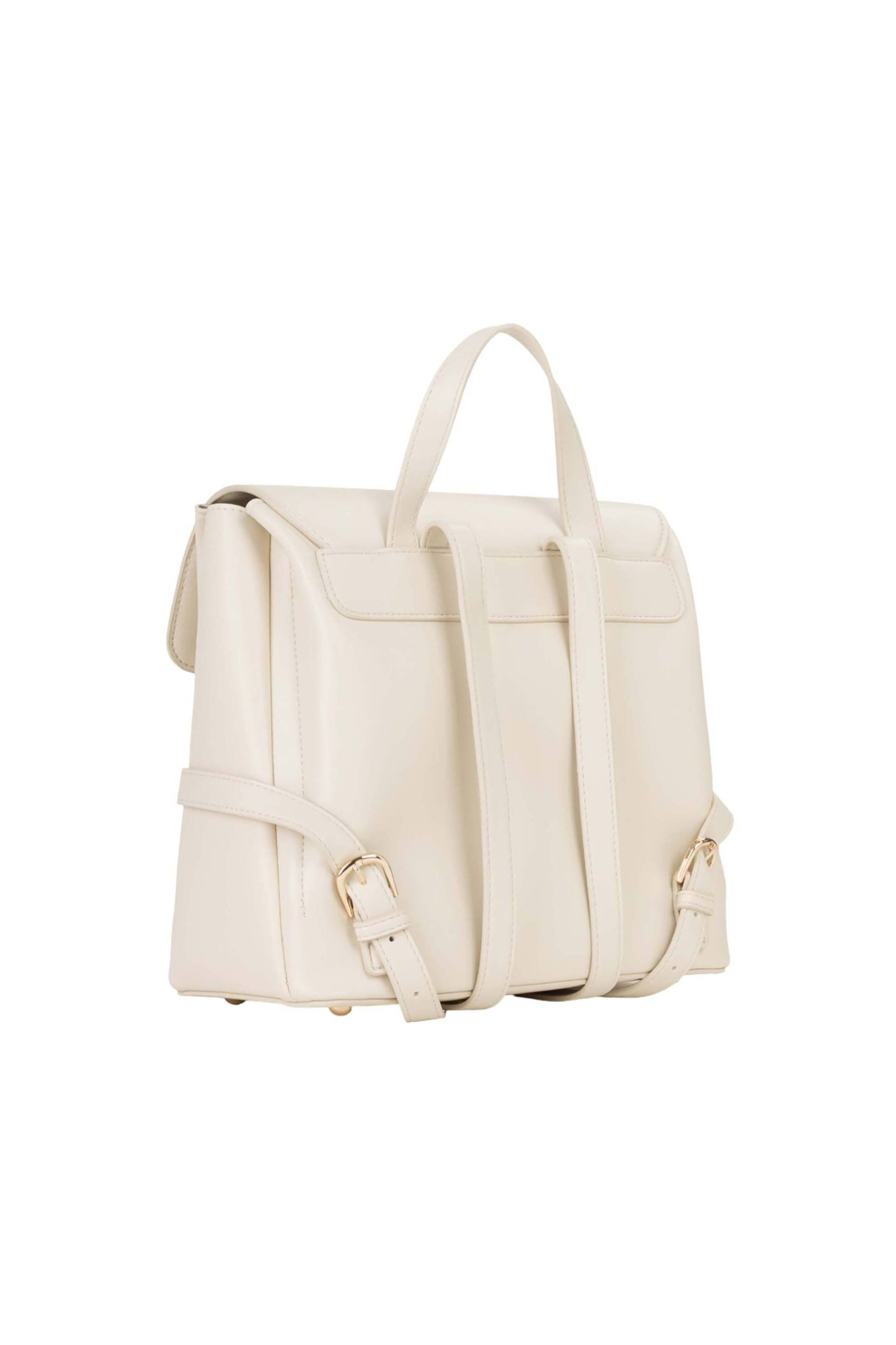 Valentino γυναικείο backpack με μεταλλικό λογότυπο "Clio Re" - 73LVBS9OG20/CLI Εκρού φωτογραφία