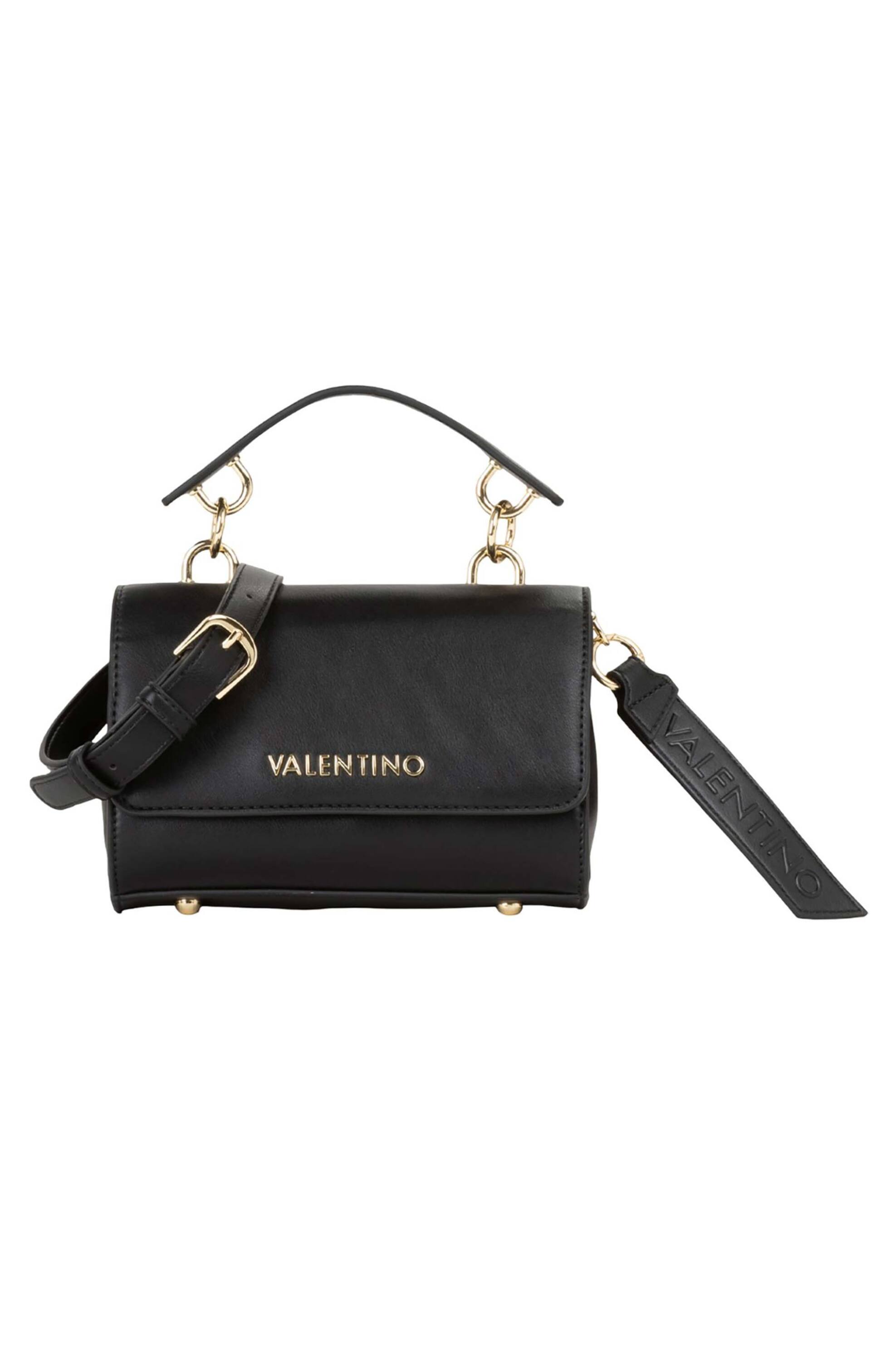 VALENTINO BY MARIO VALENTINO Valentino γυναικεία τσάντα χειρός με μεταλλικό λογότυπο 