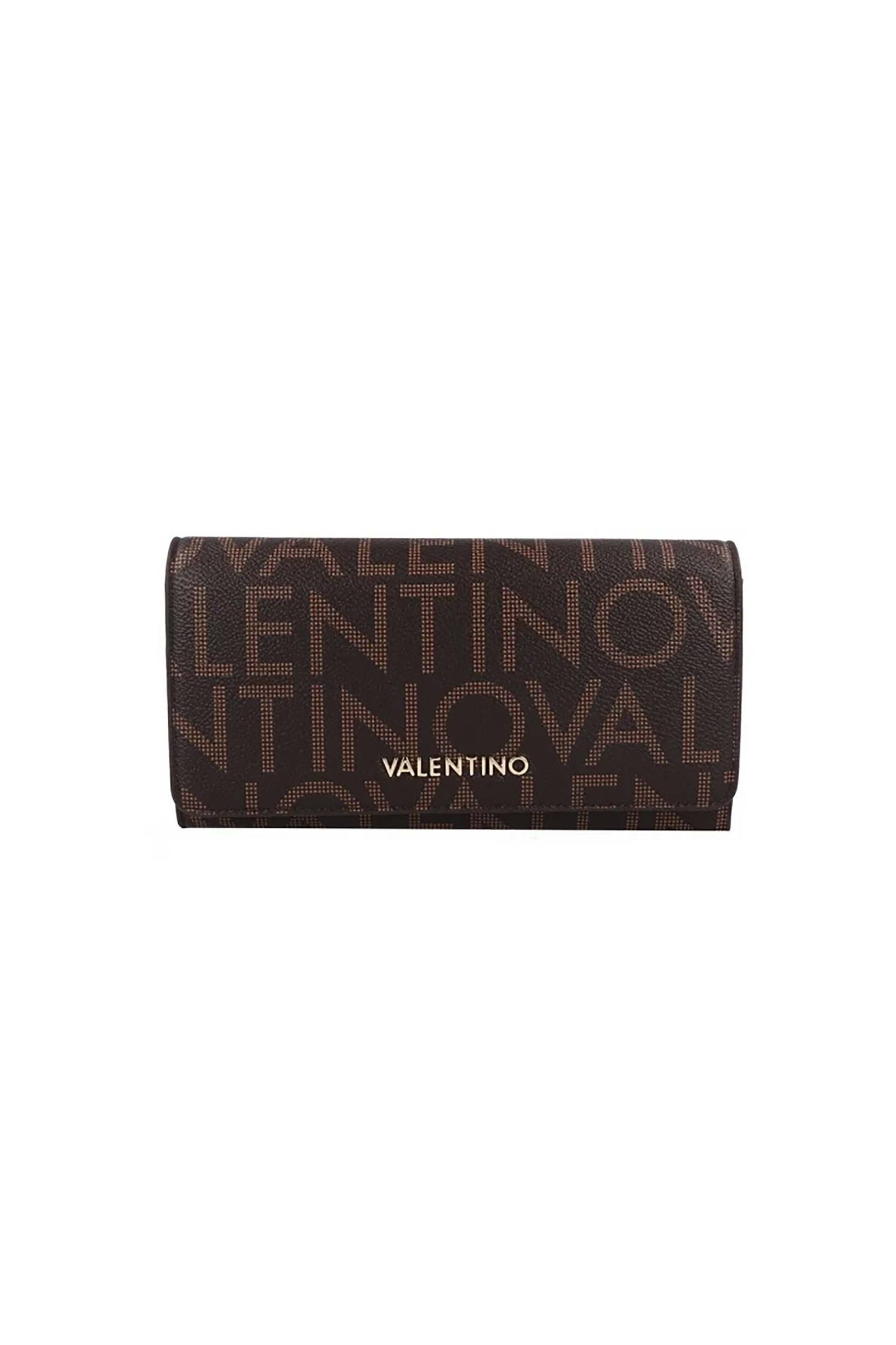 Valentino γυναικείο πορτοφόλι με all-over logo print "Regina Re" - 73LVPS9IS113/RE Καφέ
