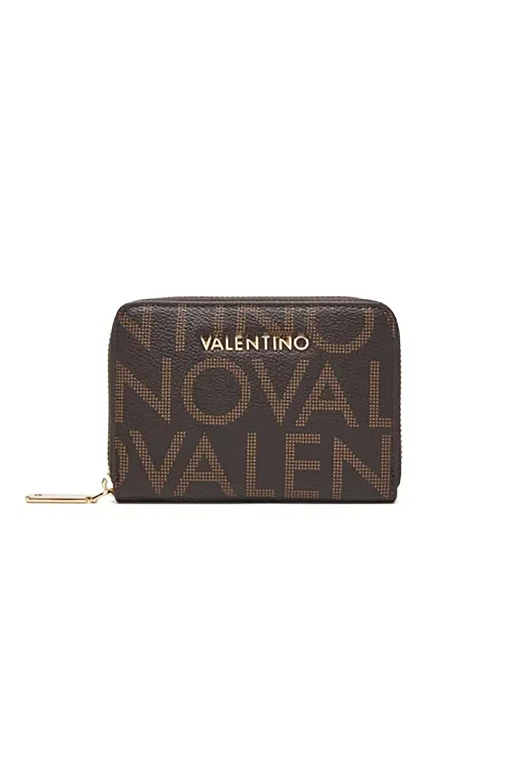 Valentino γυναικείο πορτοφόλι με all-over logo print "Regina Re" - 73LVPS9IS137/RE Καφέ