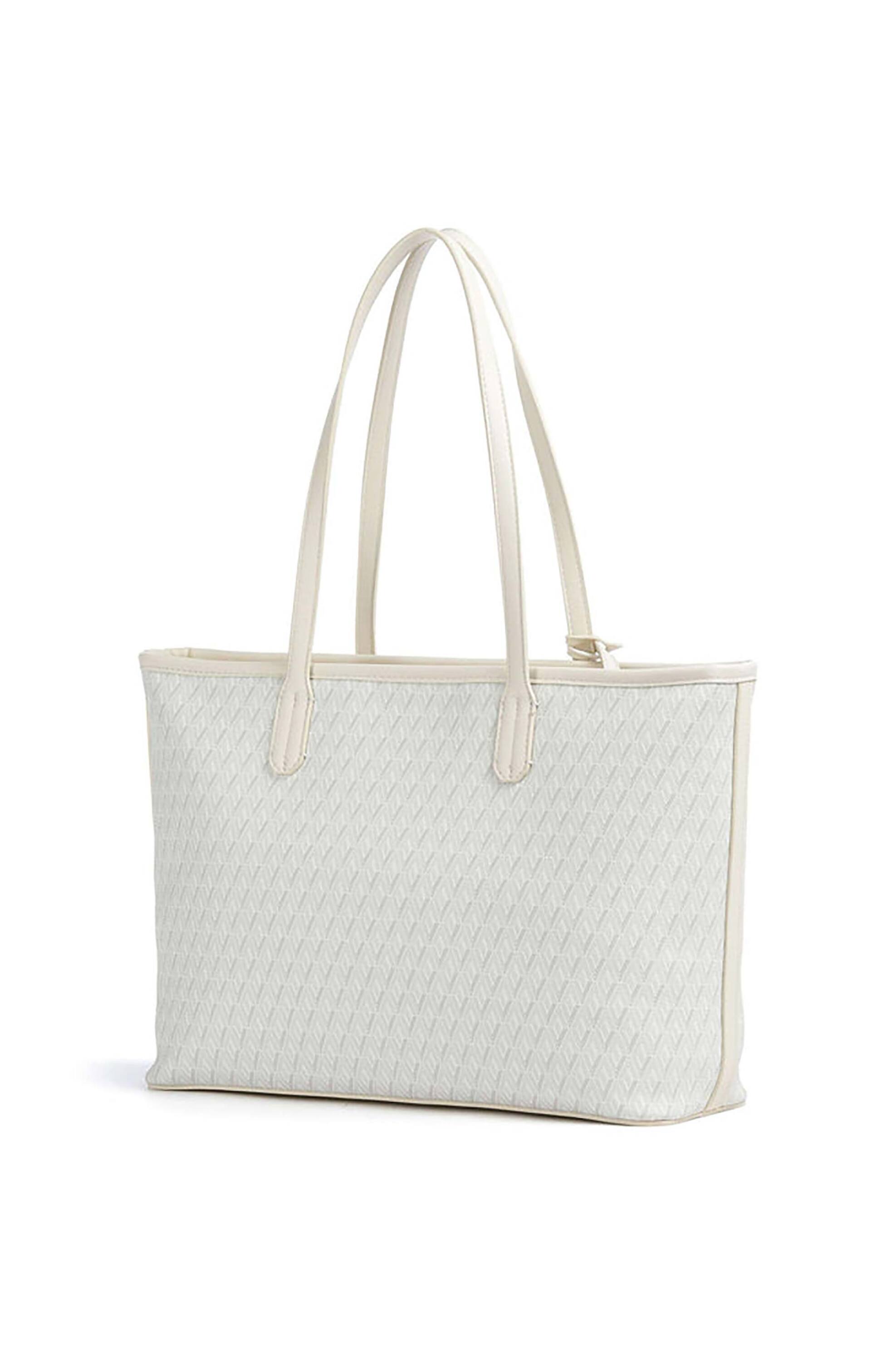 Valentino γυναικεία τσάντα tote με μεταλλικό λογότυπο και all-over logo print 