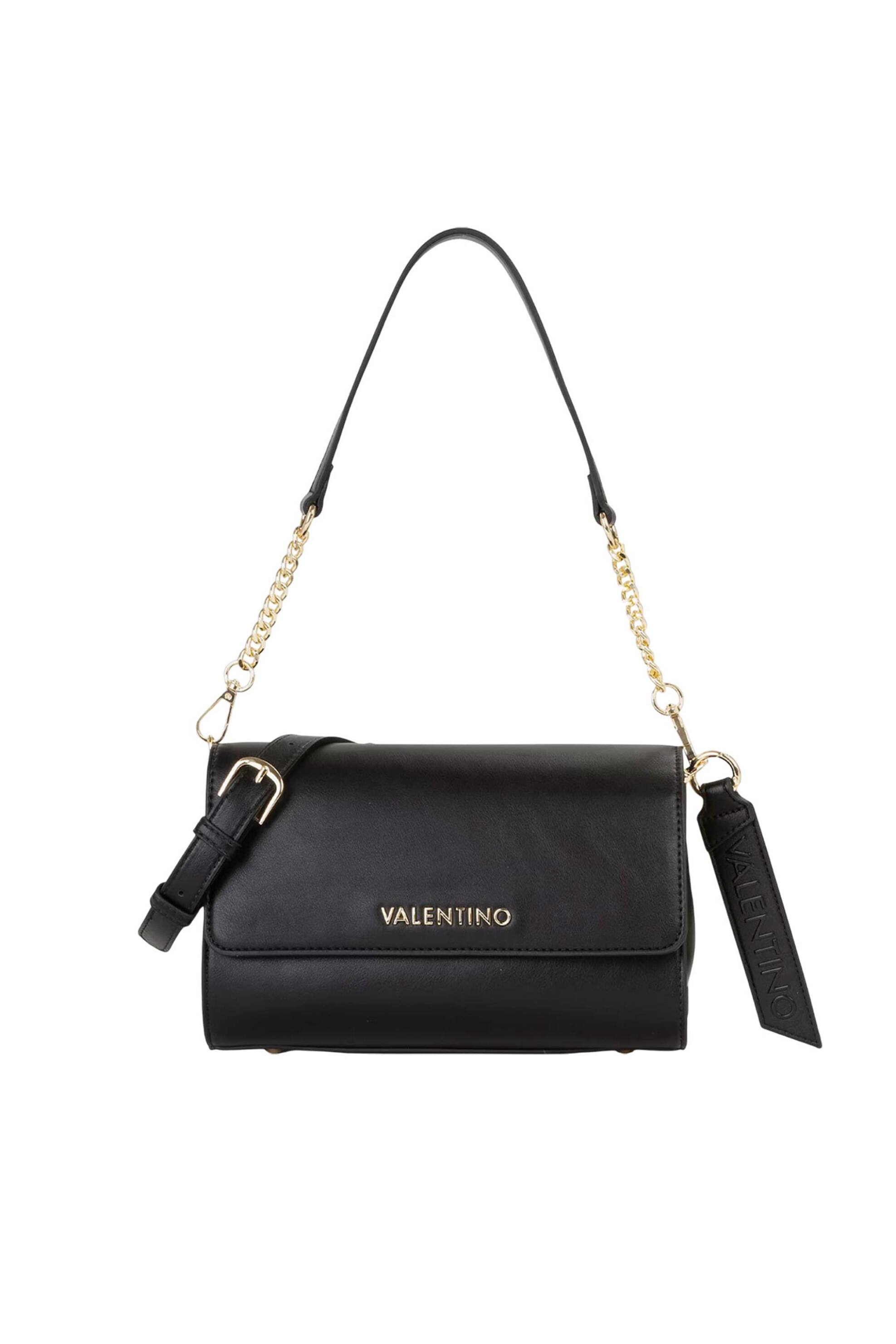 Valentino γυναικεία τσάντα ώμου με μεταλλικό λογότυπο "Hira " - 73LVBS9PD09/HIR Μαύρο