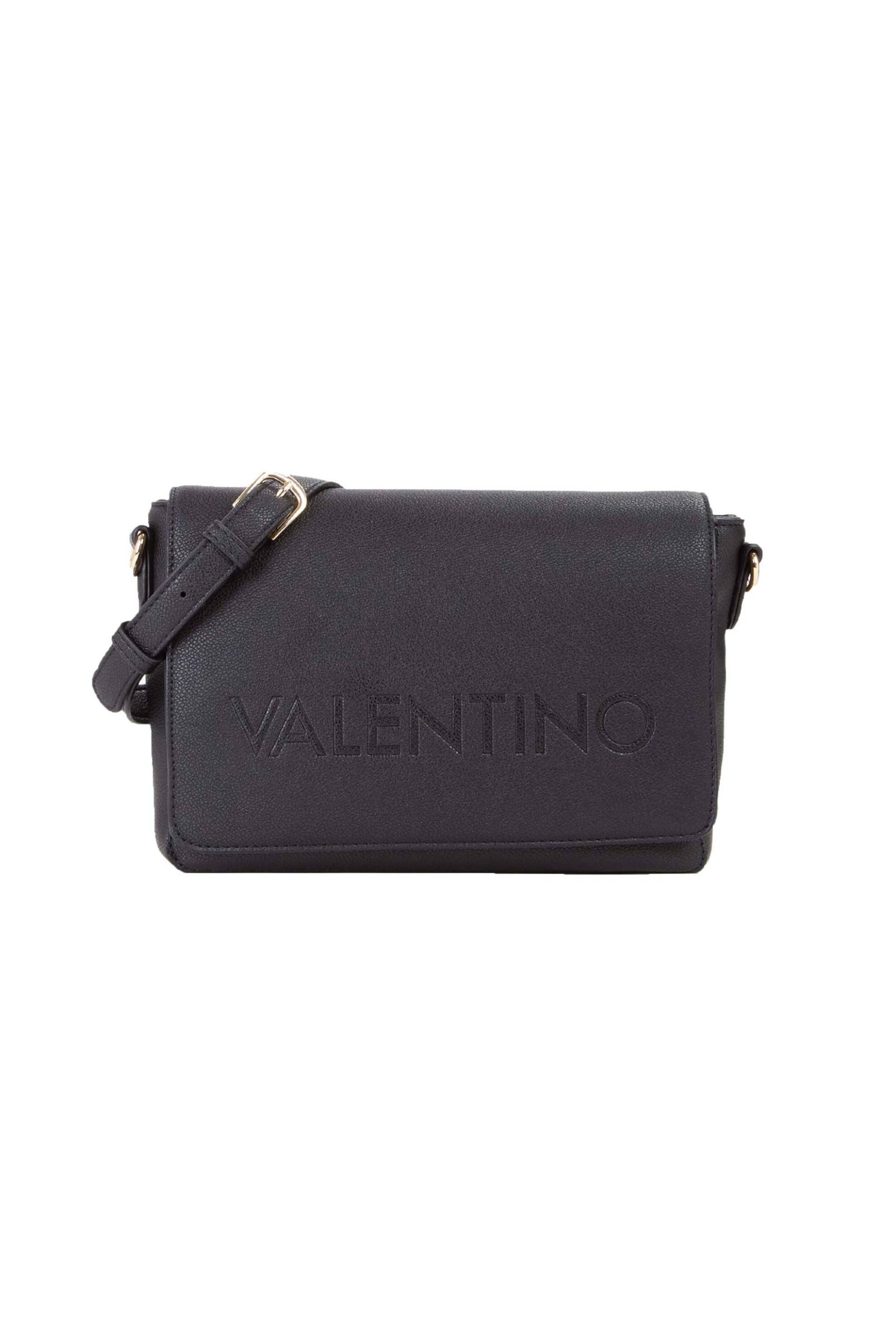 Valentino γυναικεία τσάντα crossbody με ανάγλυφο λογότυπο "Foxy Re" - 73LVBS9EO09/FOX Μαύρο