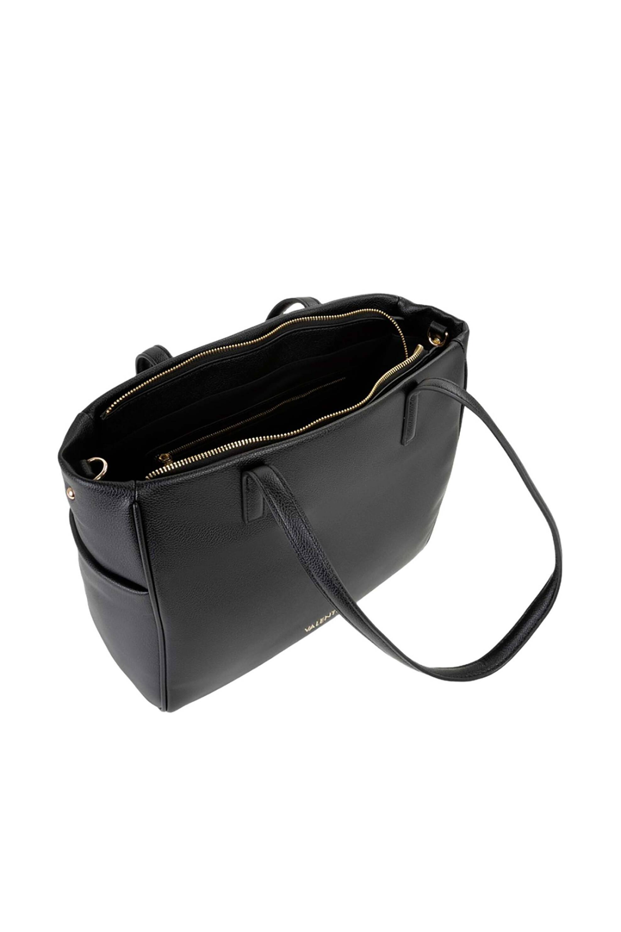 Valentino Γυναικεία Τσάντα Tote με Μεταλλικό Λογότυπο Doris - 73Lvbs9On01 Dor Μαύρο