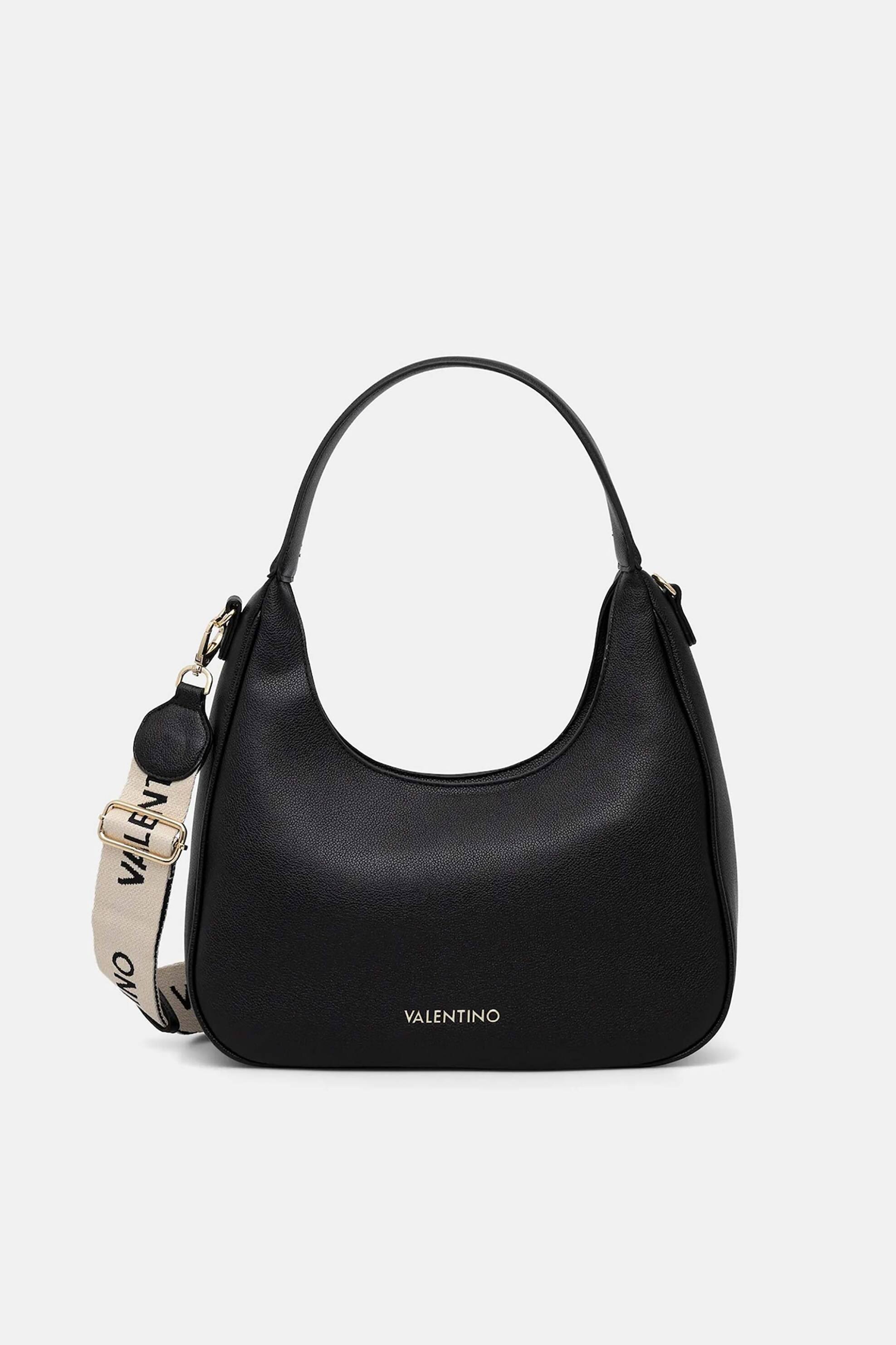 Valentino γυναικεία τσάντα ώμου με μεταλλικό λογότυπο "Doris Re" - 73LVBS9ON07/DOR Μαύρο